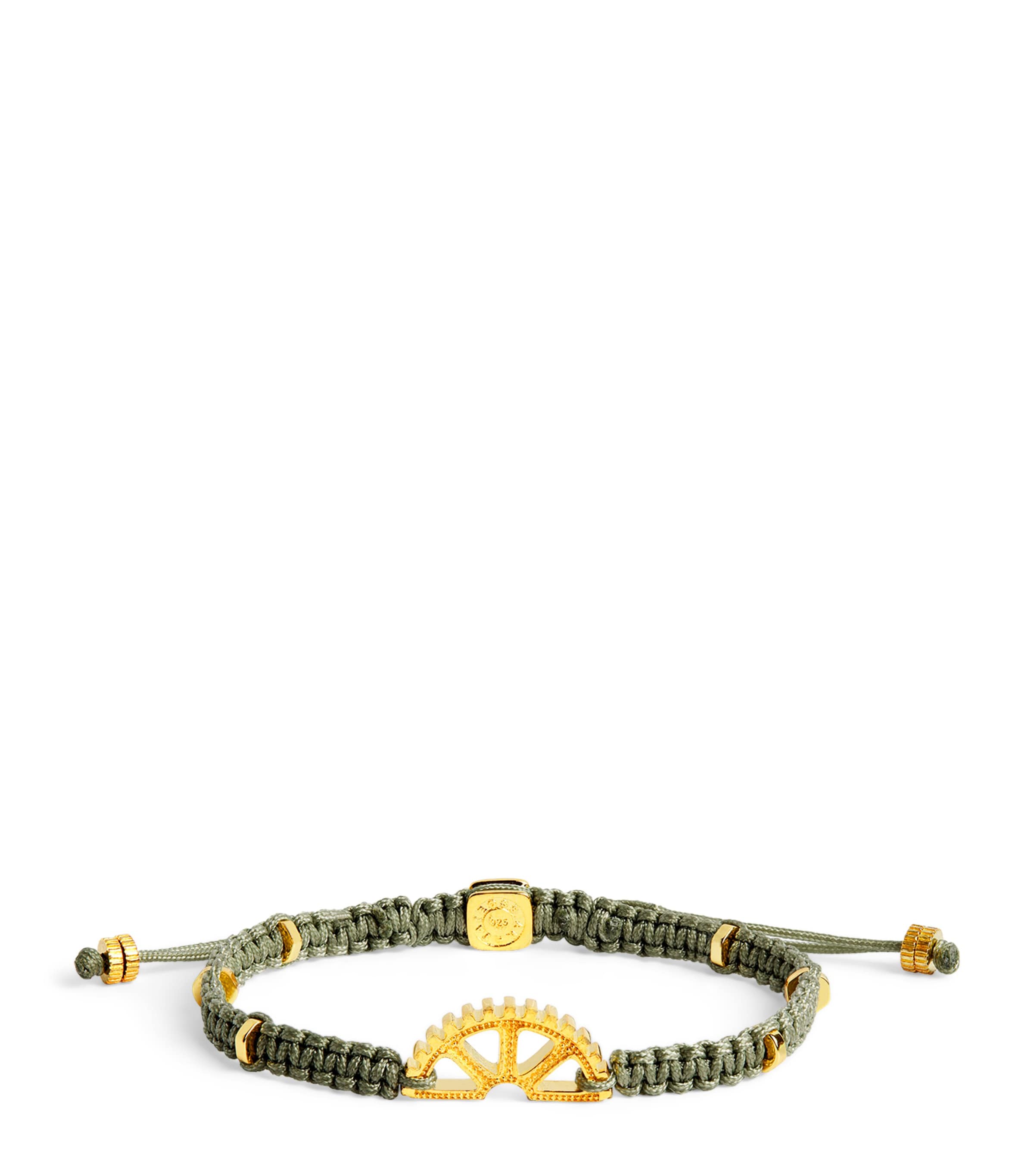 Tateossian Yellow Gold-plated Silver Puzzle Gear Bracelet