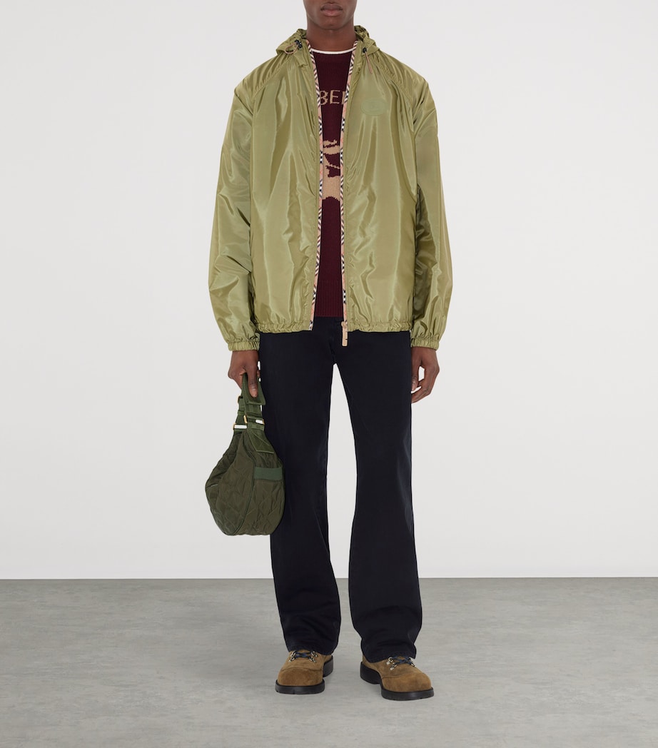 Check-Trim Hooded Jacket WREATH Image 2