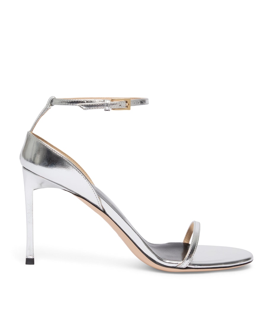 TOM FORD Metallic Leather Heeled Sandals Taa Image 1