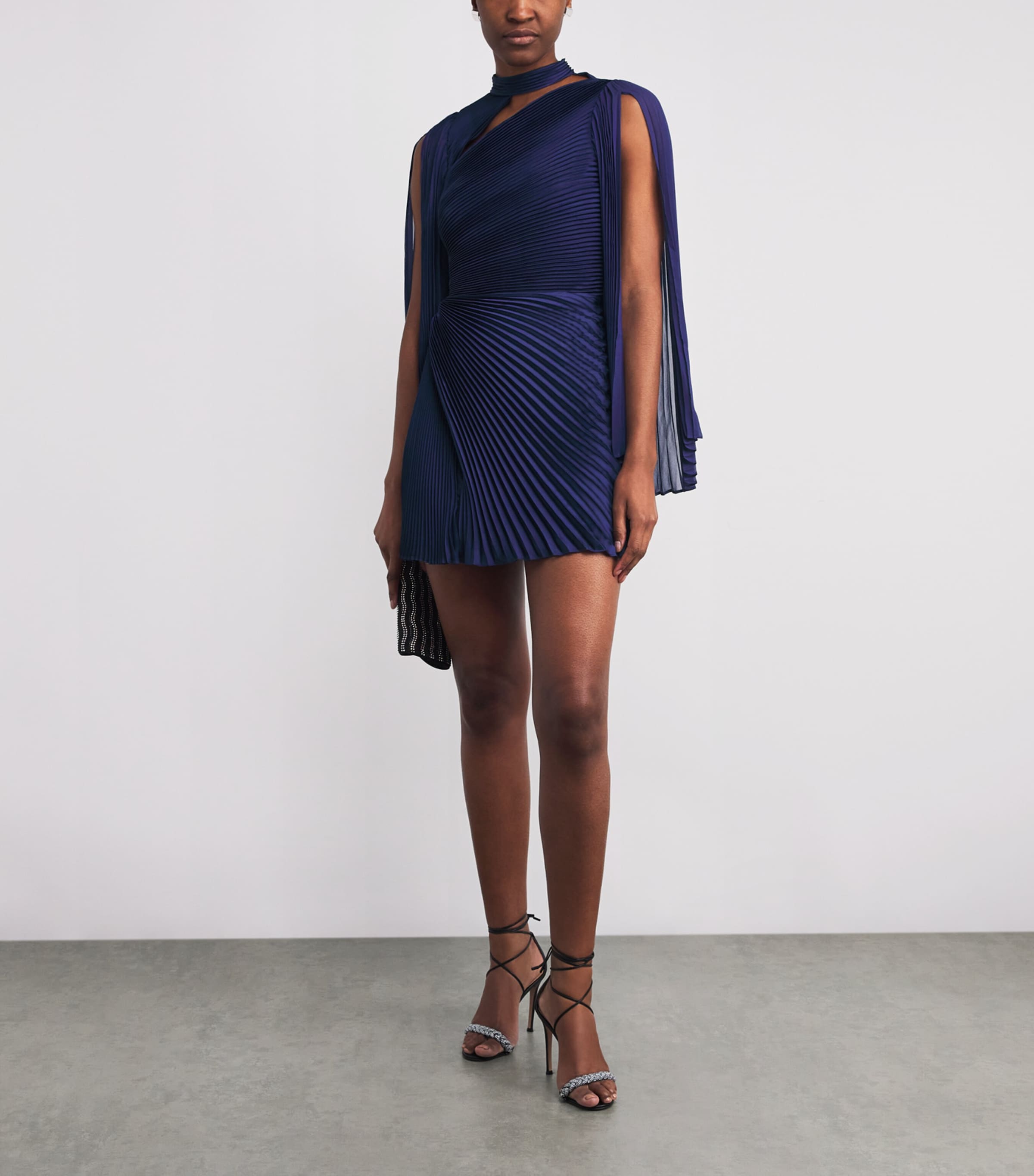 Pleated Aurelie Mini Dress B401 MIDNIGHT BLUE Image 2