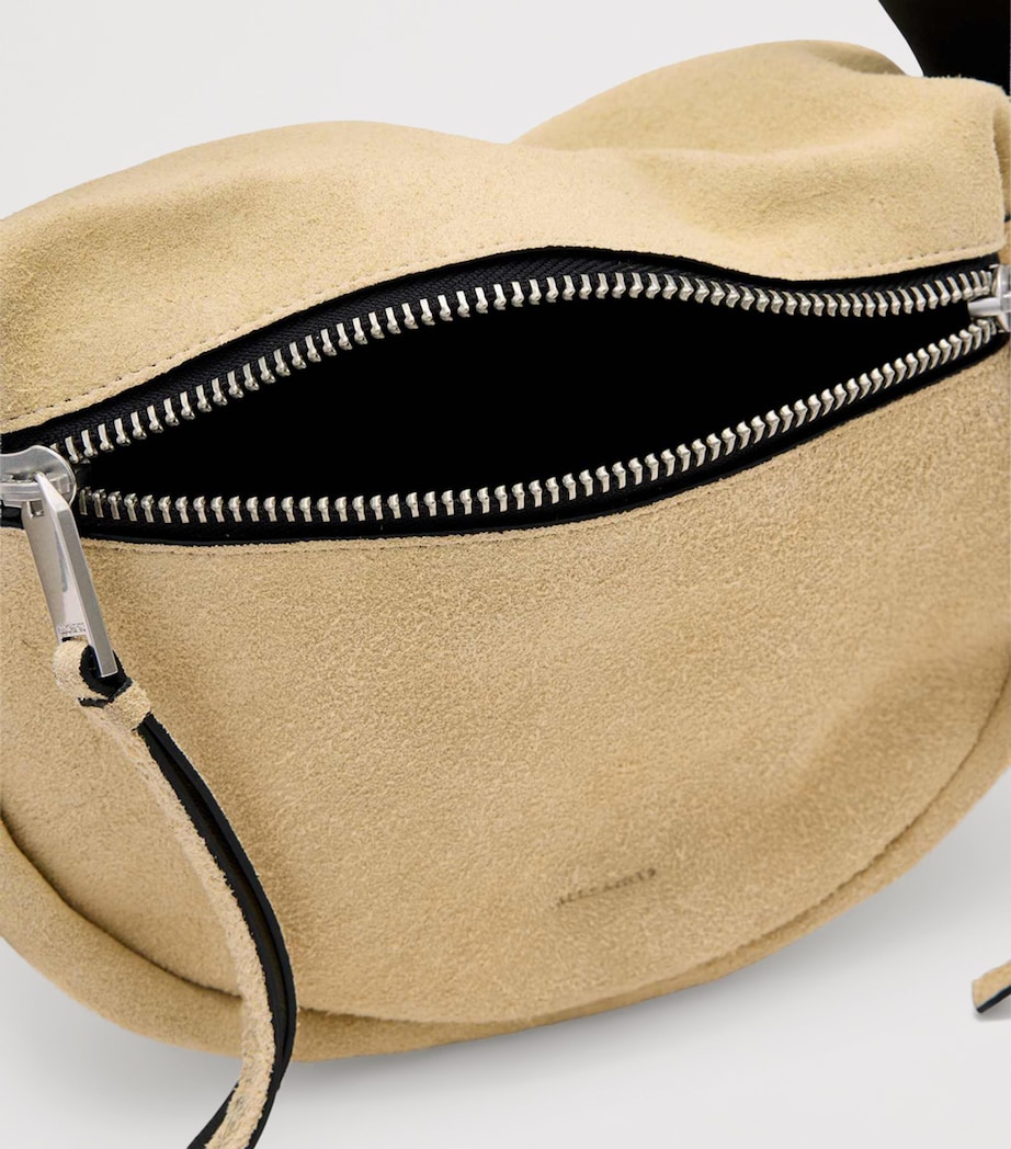 AllSaints Mini Suede Noemie Shoulder Bag Sahara White Image 3