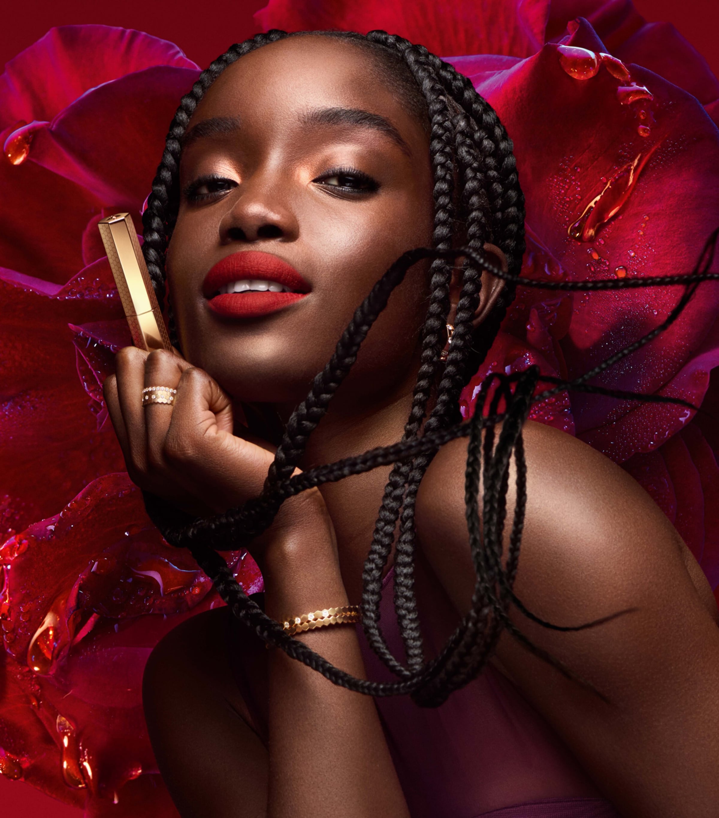 Guerlain KissKiss Honey-Infused Intense Lipstick Orange Blossom Image 9
