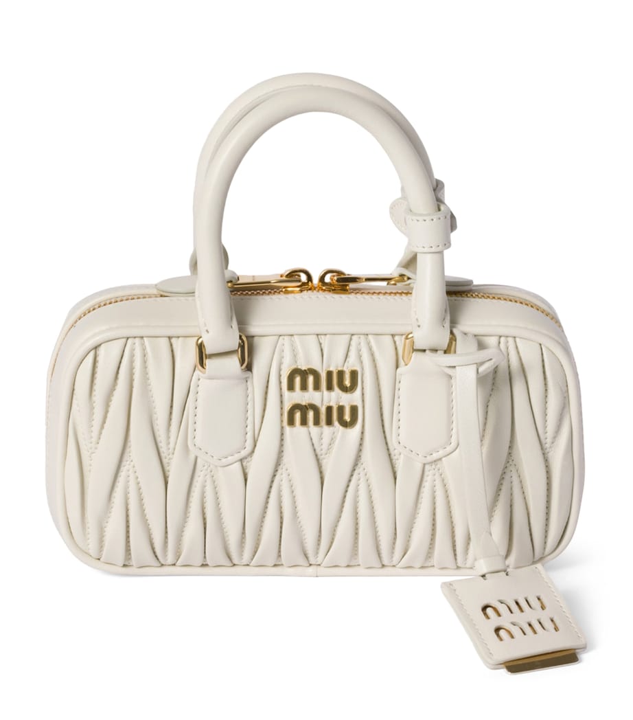 Mini Matelassé Leather Arcadie Top-Handle Bag F0009 Image 1