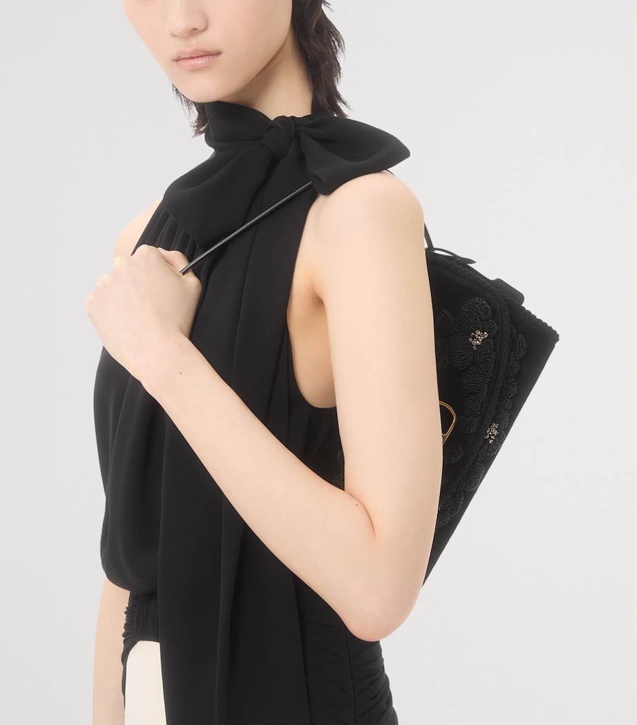 Valentino Womens Silk Tie-Neck Top Image 6