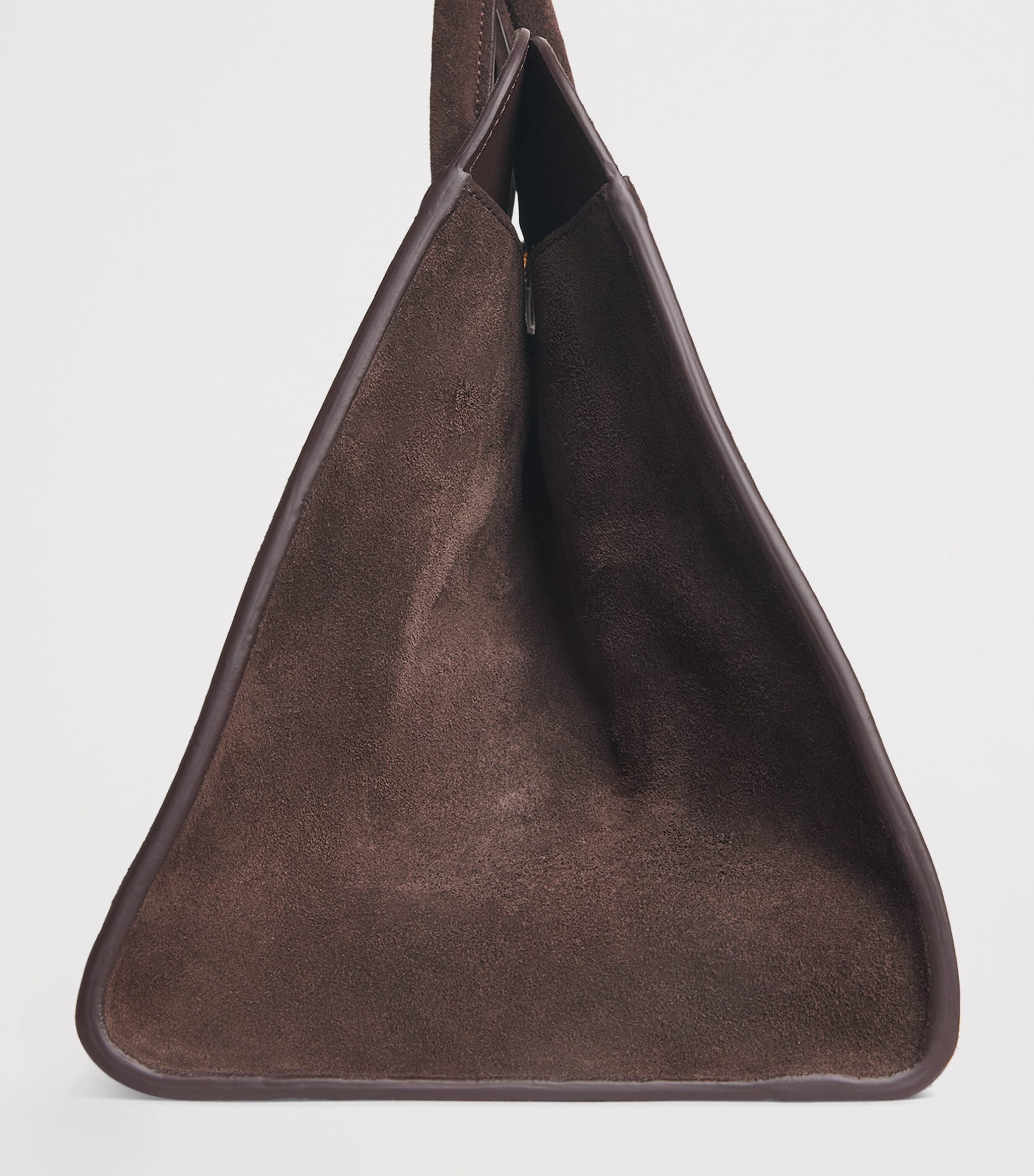 Fabiana Filippi Large Suede Josephine Top-Handle Bag Ebano Image 5