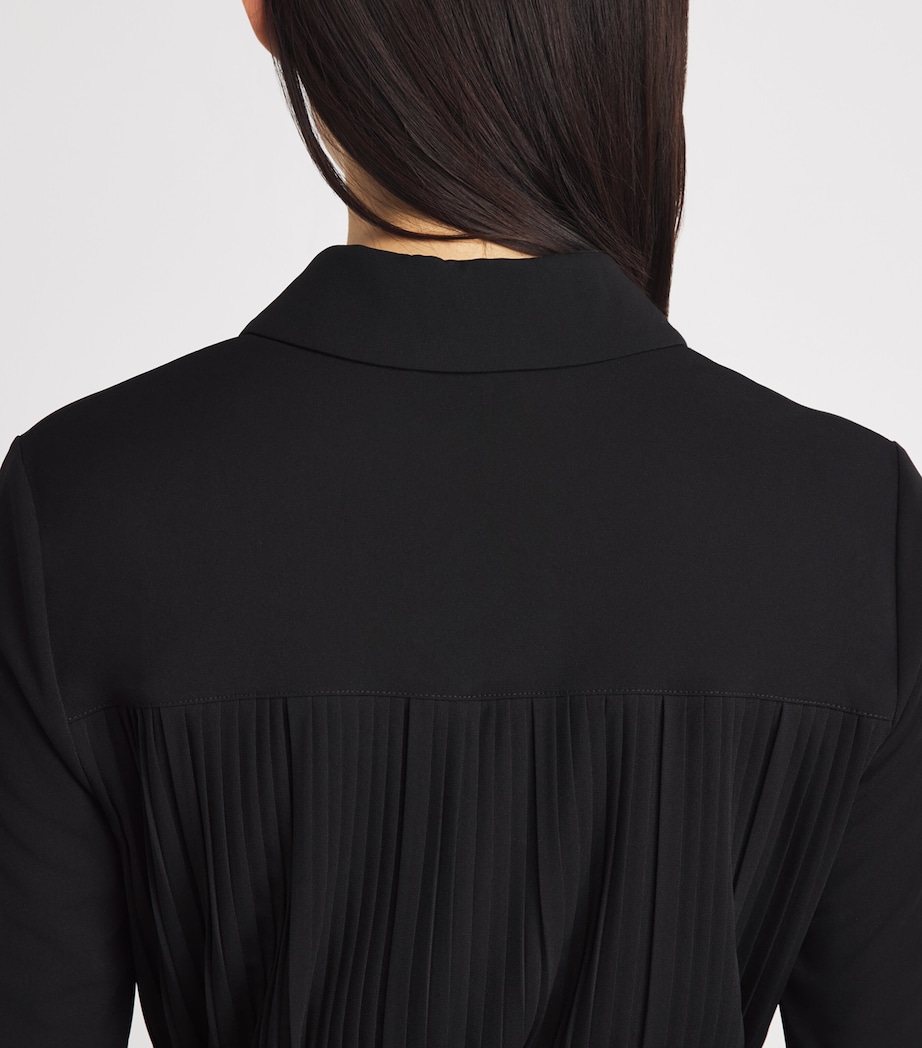 MM Womens Jersey Midi Shirt Dress Black Image 5