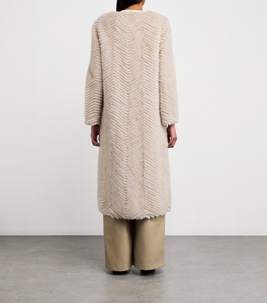 Wool-Fur Longline Coat A2048 Image 4