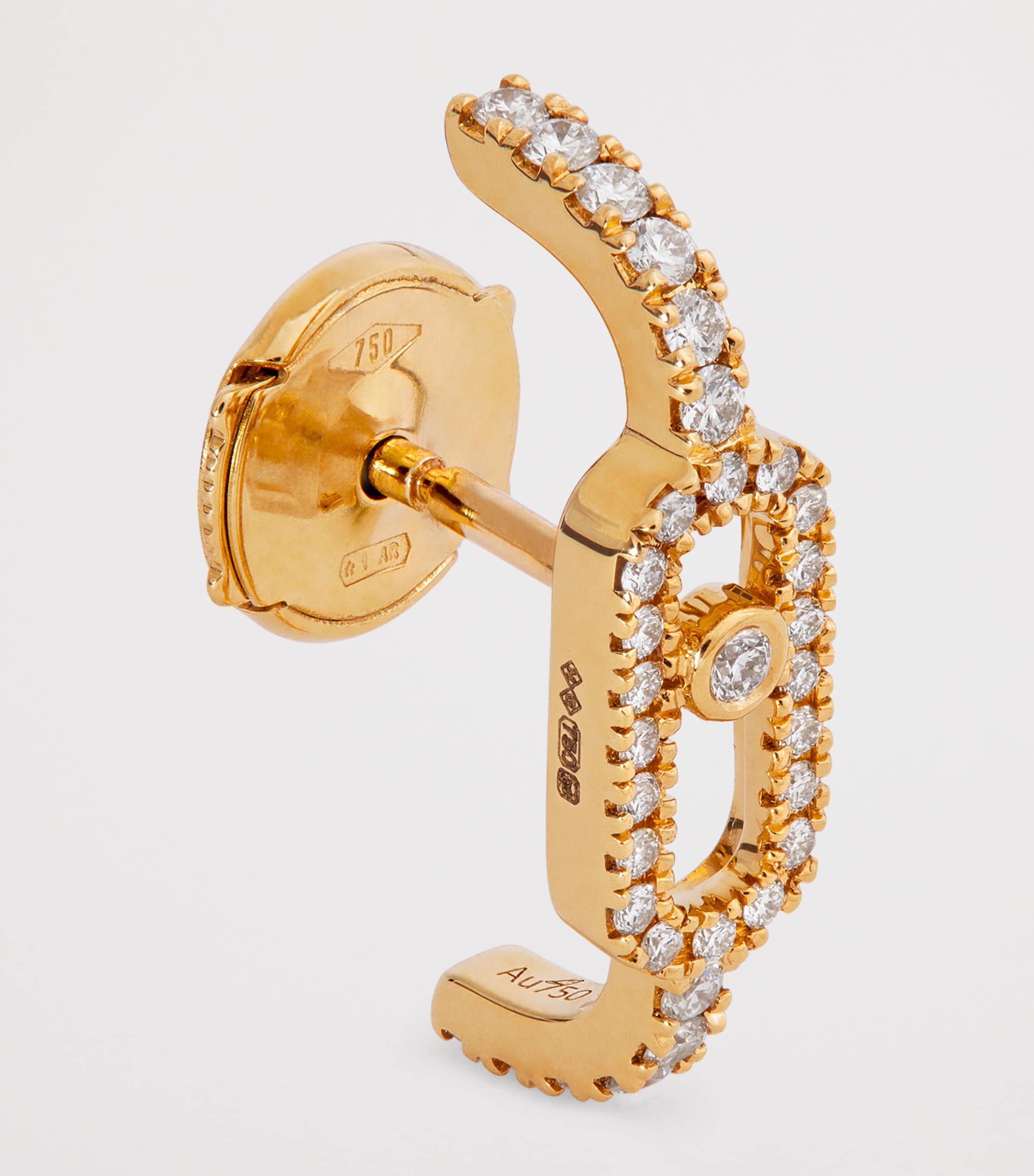 Yellow Gold and Diamond Move Uno Single Clip Earring YELLOW GOLD Image 1