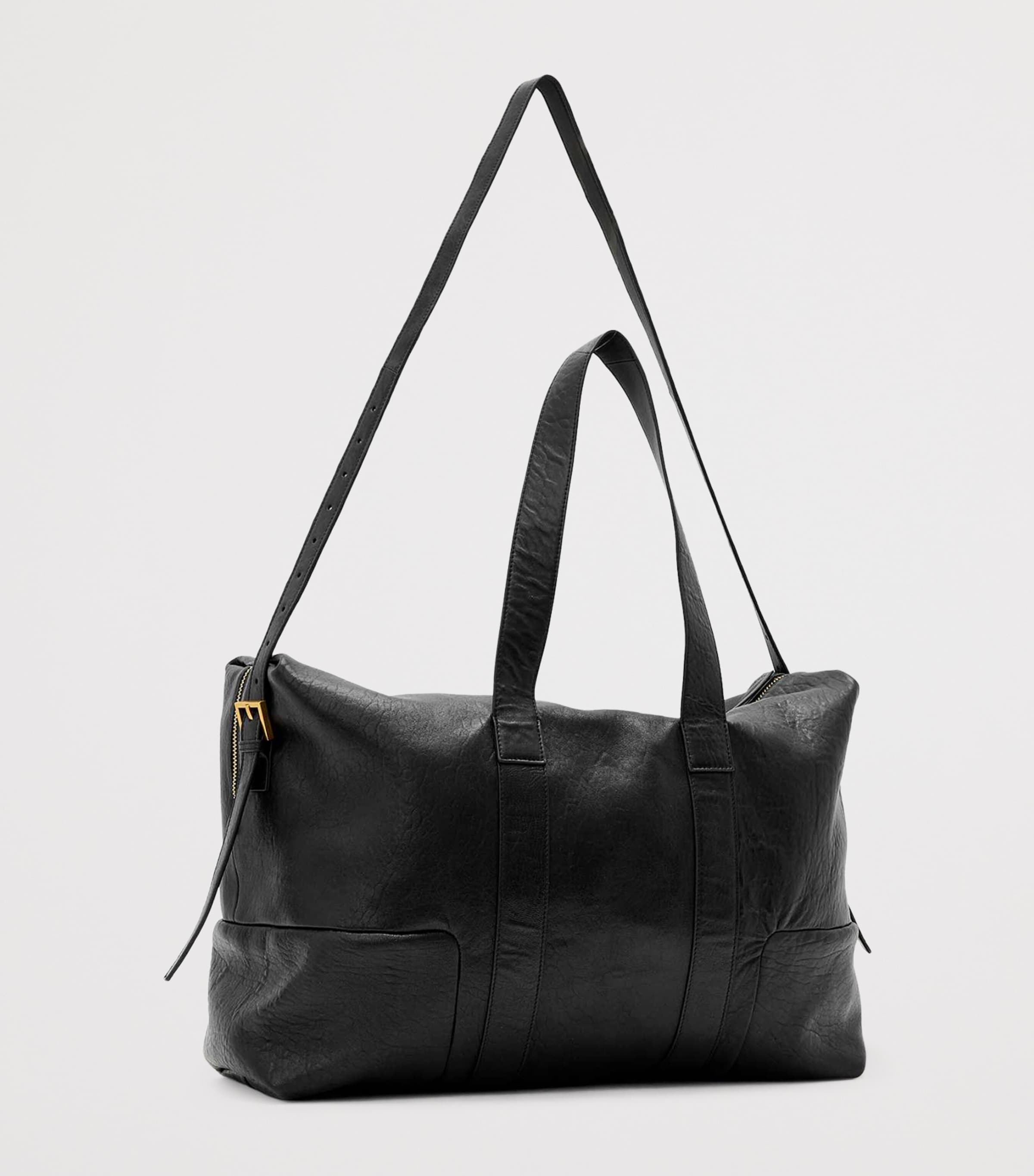 Leather Ares Holdall BLACK Image 4