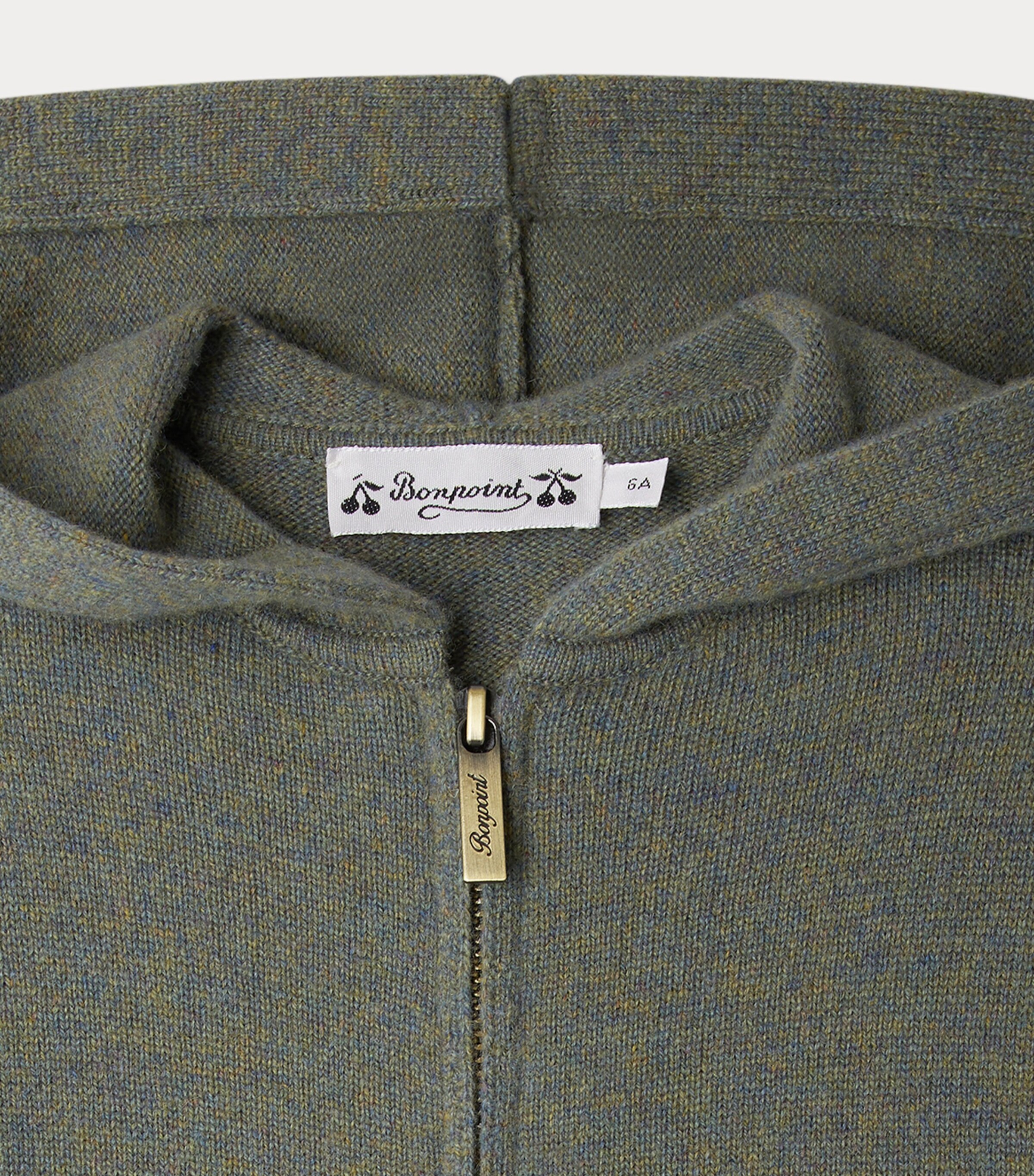 Cashmere Tylcy Hoodie (4-8 Years) VERT DE GRIS Image 3