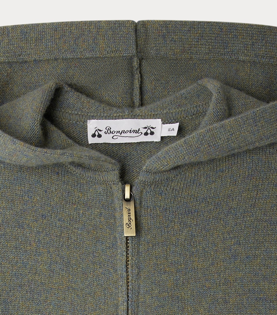 Cashmere Tylcy Hoodie (4-8 Years) VERT DE GRIS Image 3
