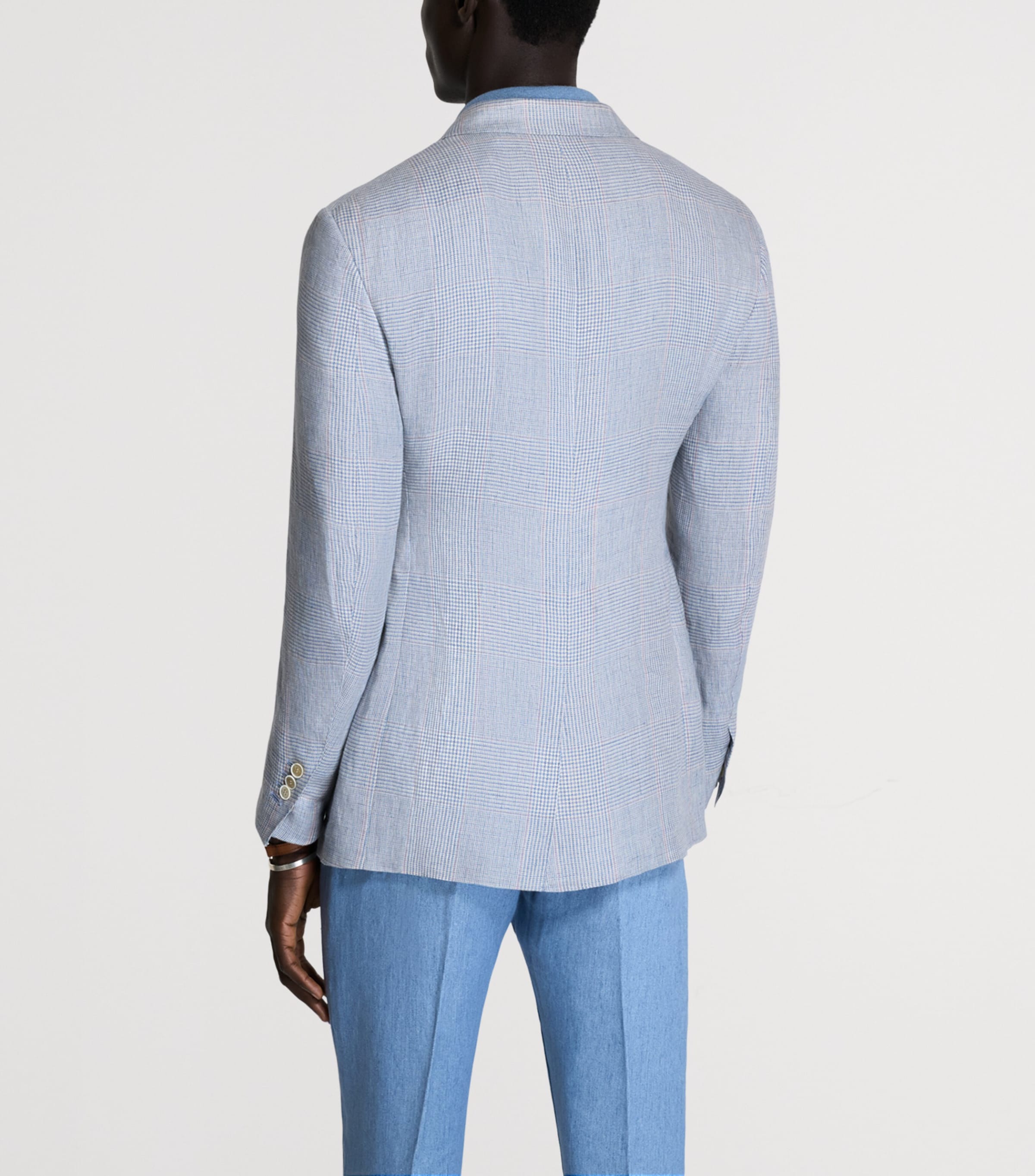 Dunhill Mens Linen Single-Breasted Blazer Image 3