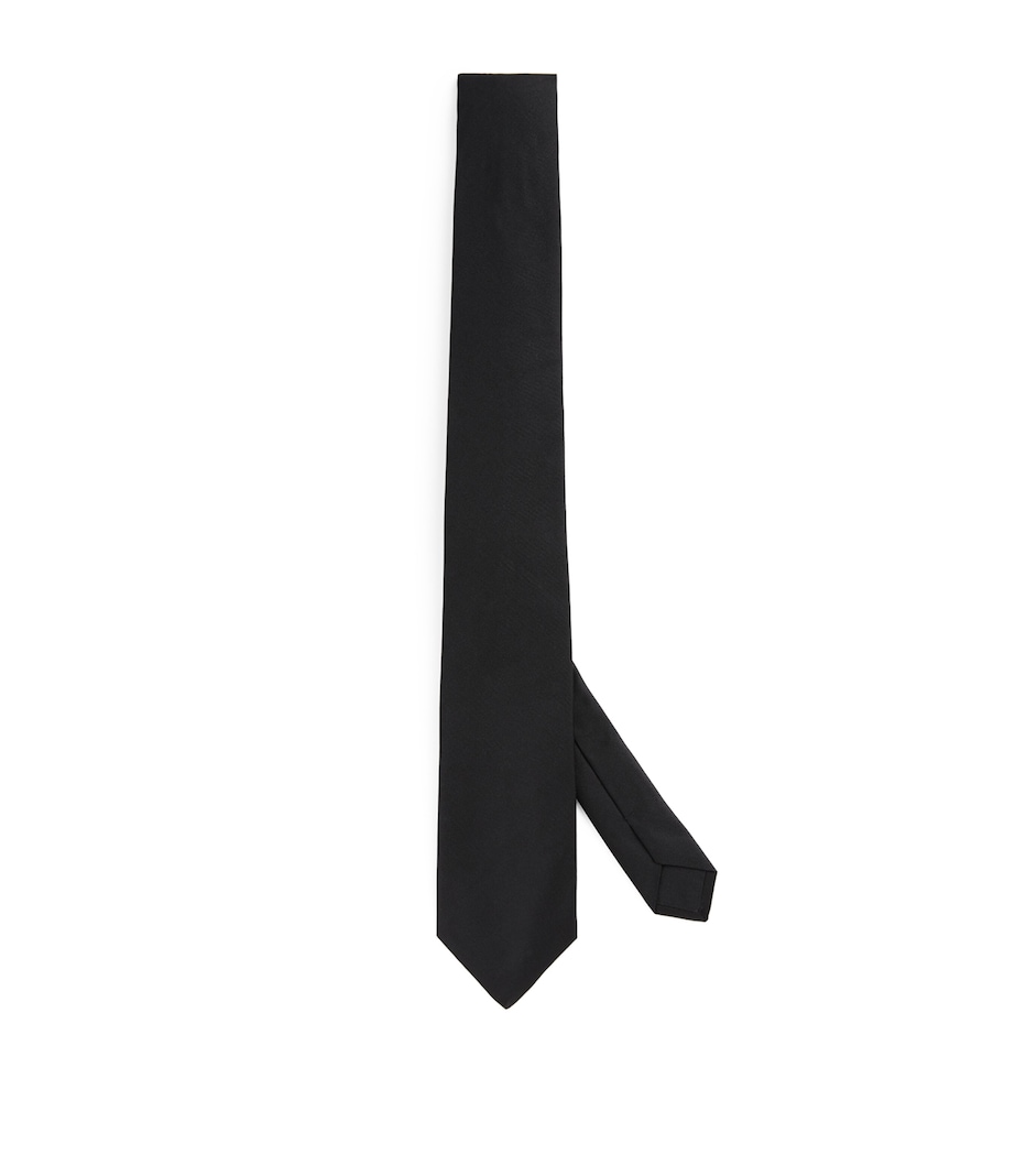 Silk Tie BLACK Image 1