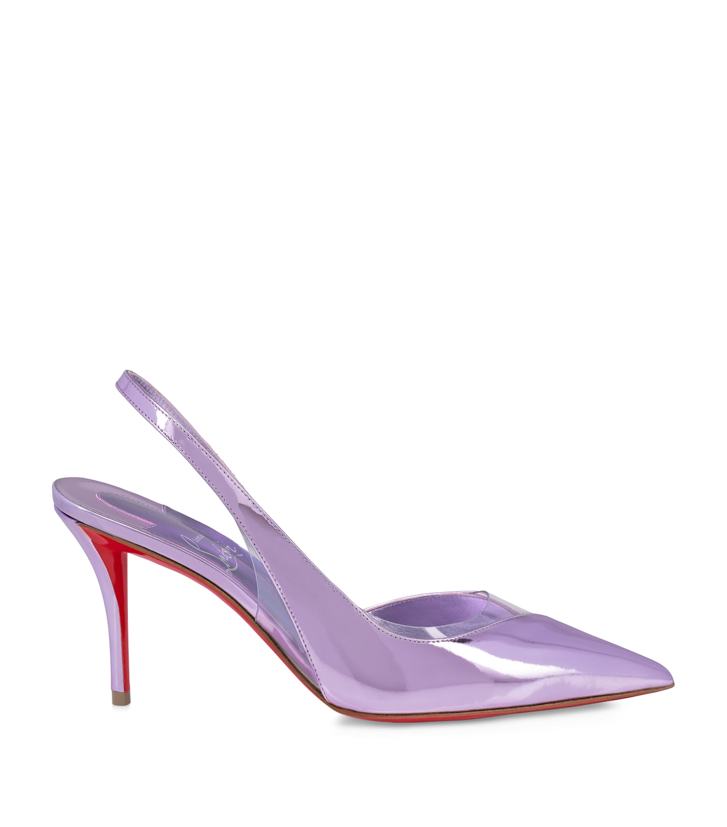 CHRISTIAN LOUBOUTIN POSTICHA METALLIC SLINGBACKS 80 