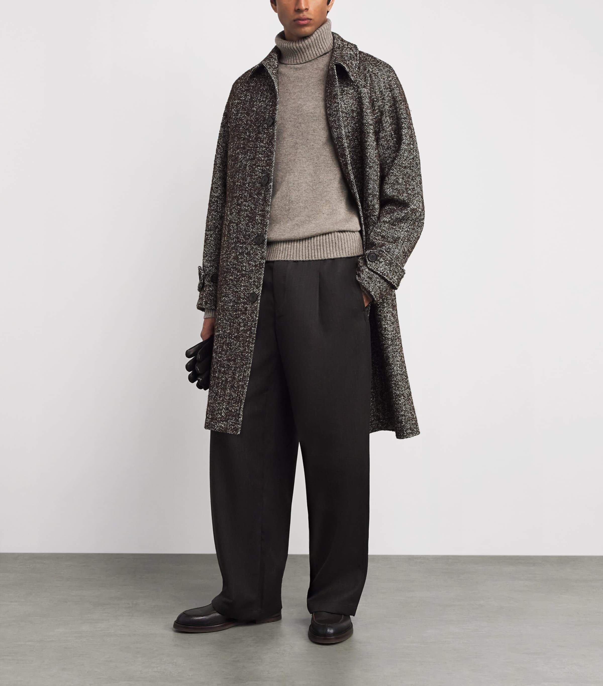 Wool-Cashmere Rollneck Sweater HEATHER BEIGE Image 2