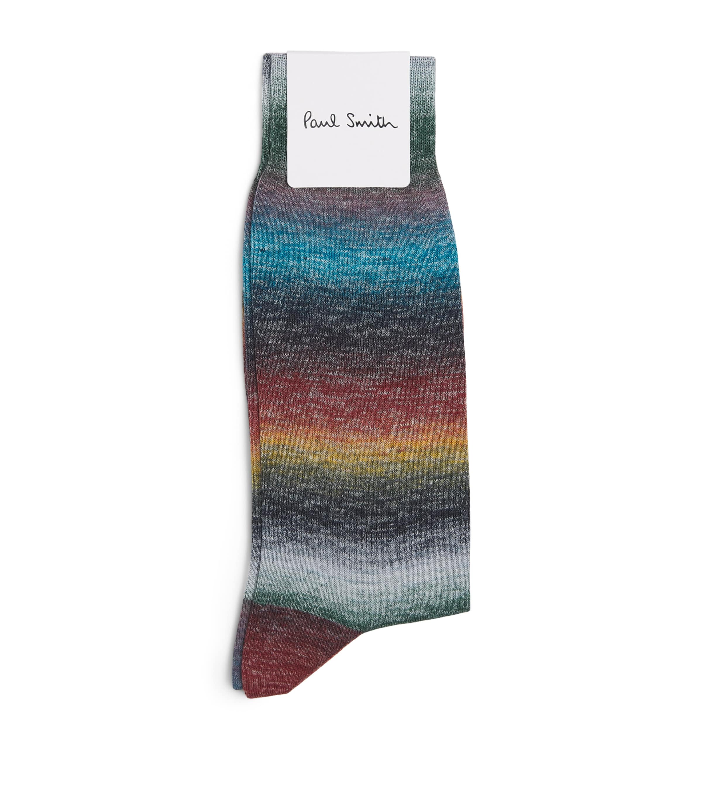 Paul Smith Mens Ombré Signature Stripe Socks Coloured Image 1