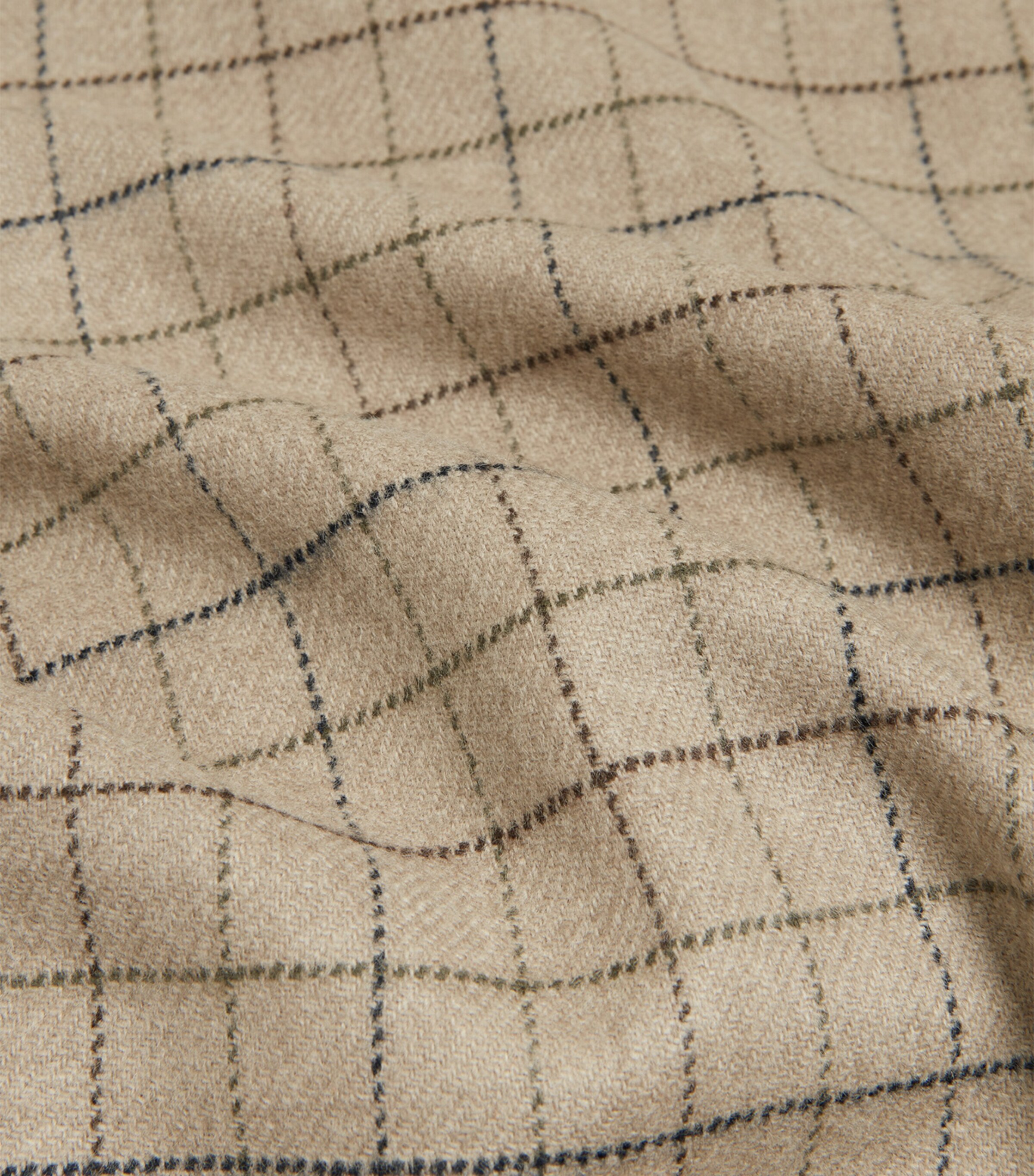 Virgin Wool-Cashmere Tattersall Check Bourdon Blazer 272WARM BEIGE Image 7