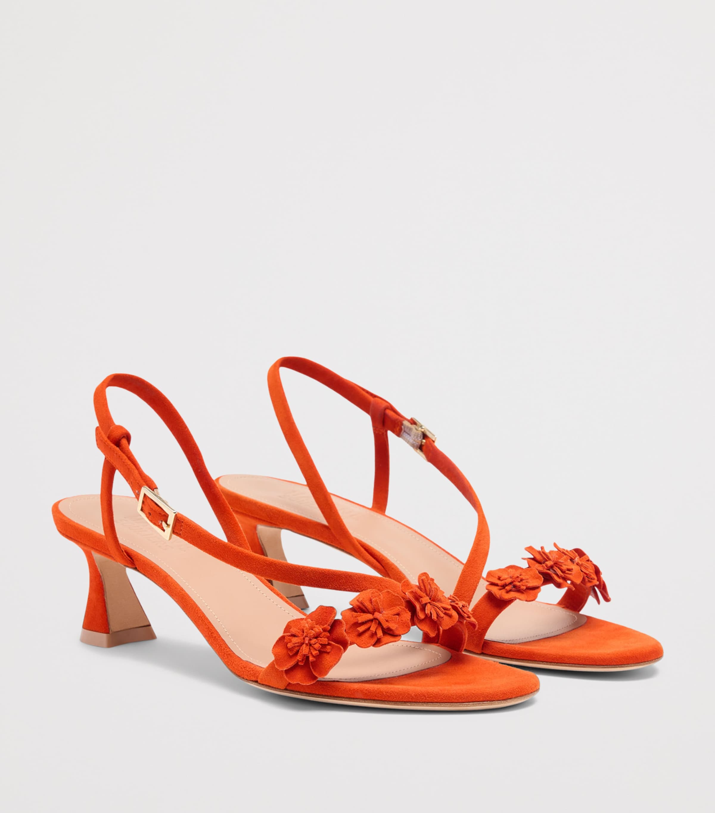 Malone Souliers Suede Serra Heeled Sandals 45 Marigold Image 3