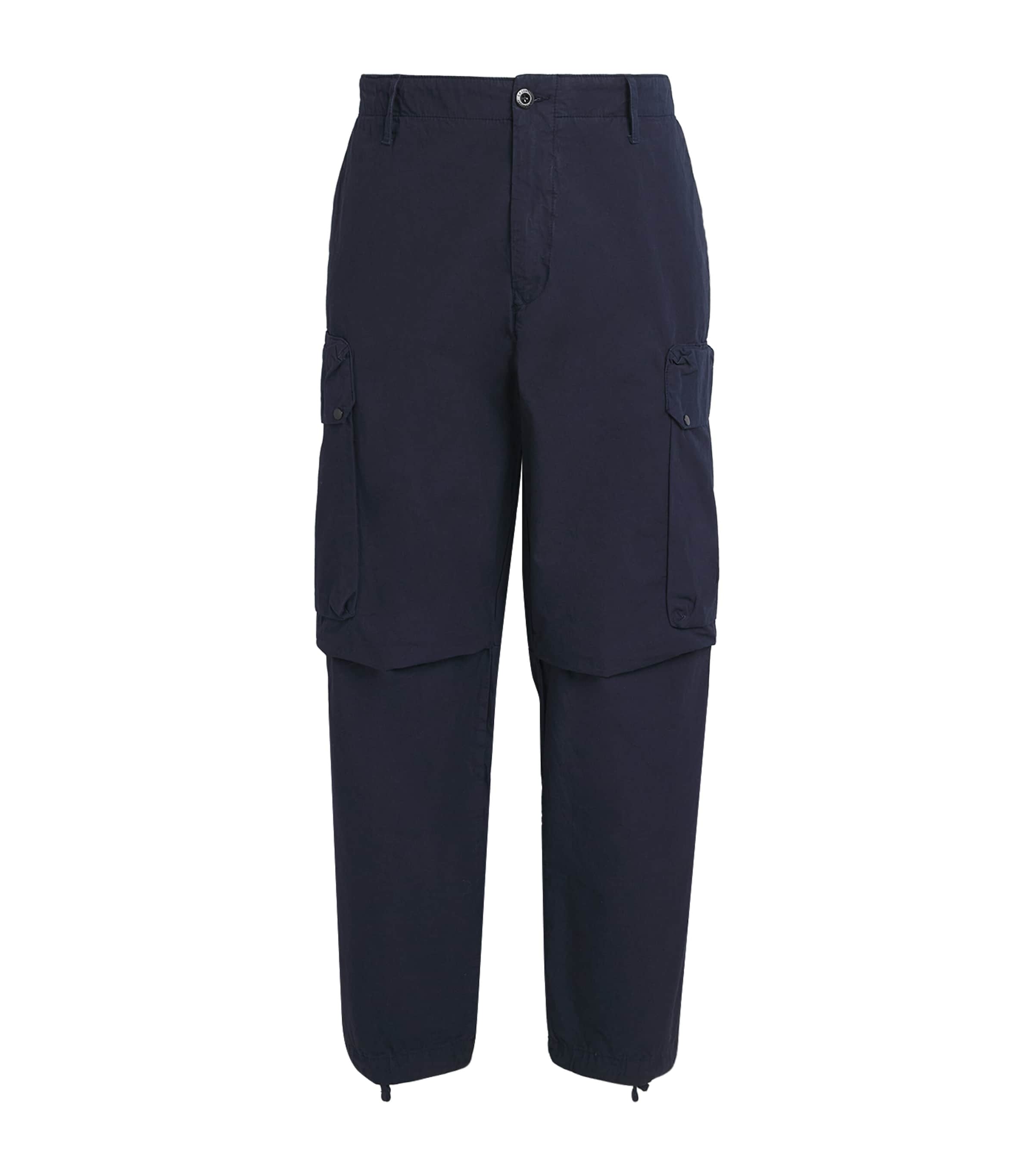 C.P. Company Mens Cotton Lens Cargo Trousers Midnight Navy Image 1
