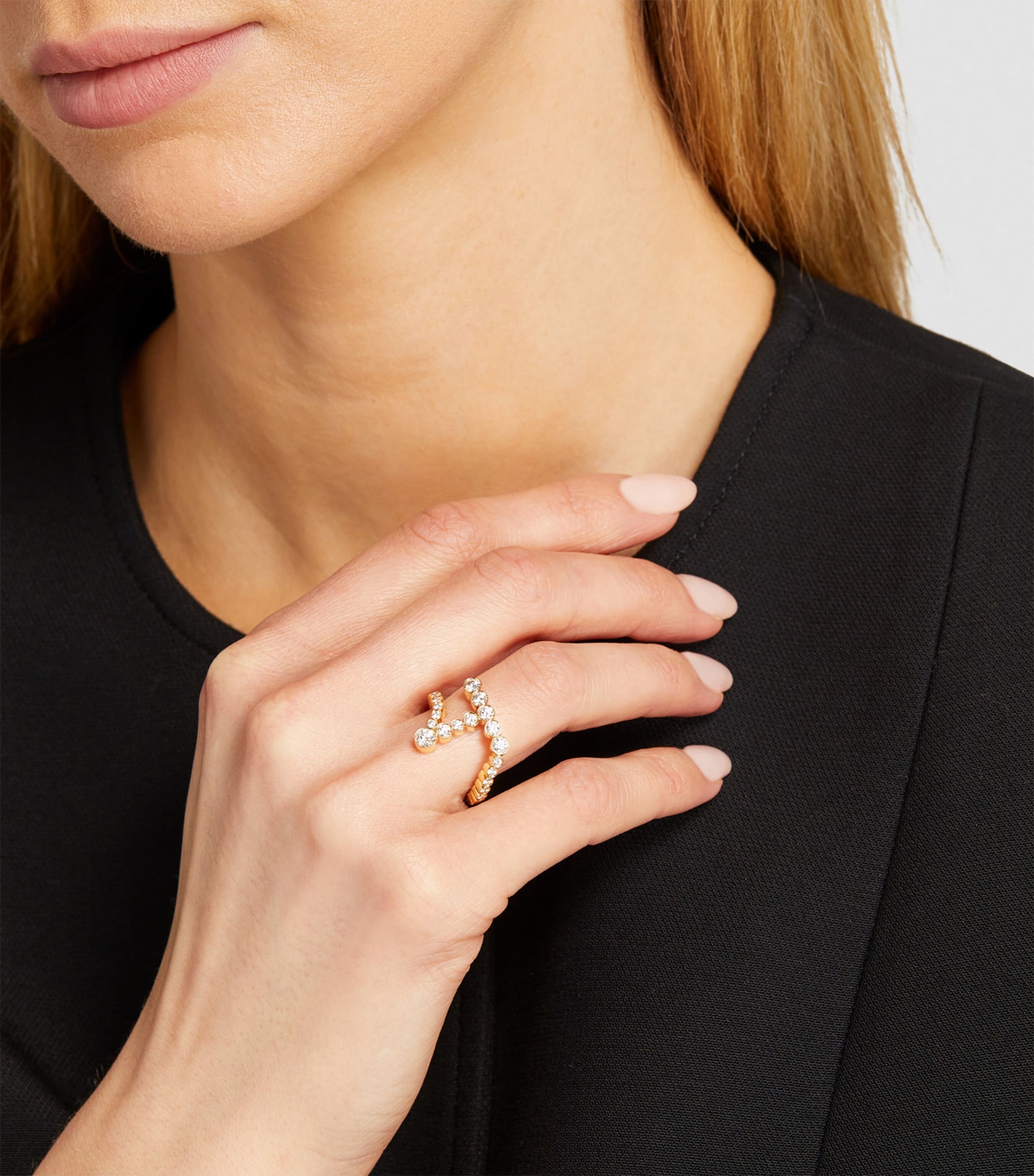 Yellow Gold and Diamond Ensemble 'T' Ring YELLOW GOLD Image 5