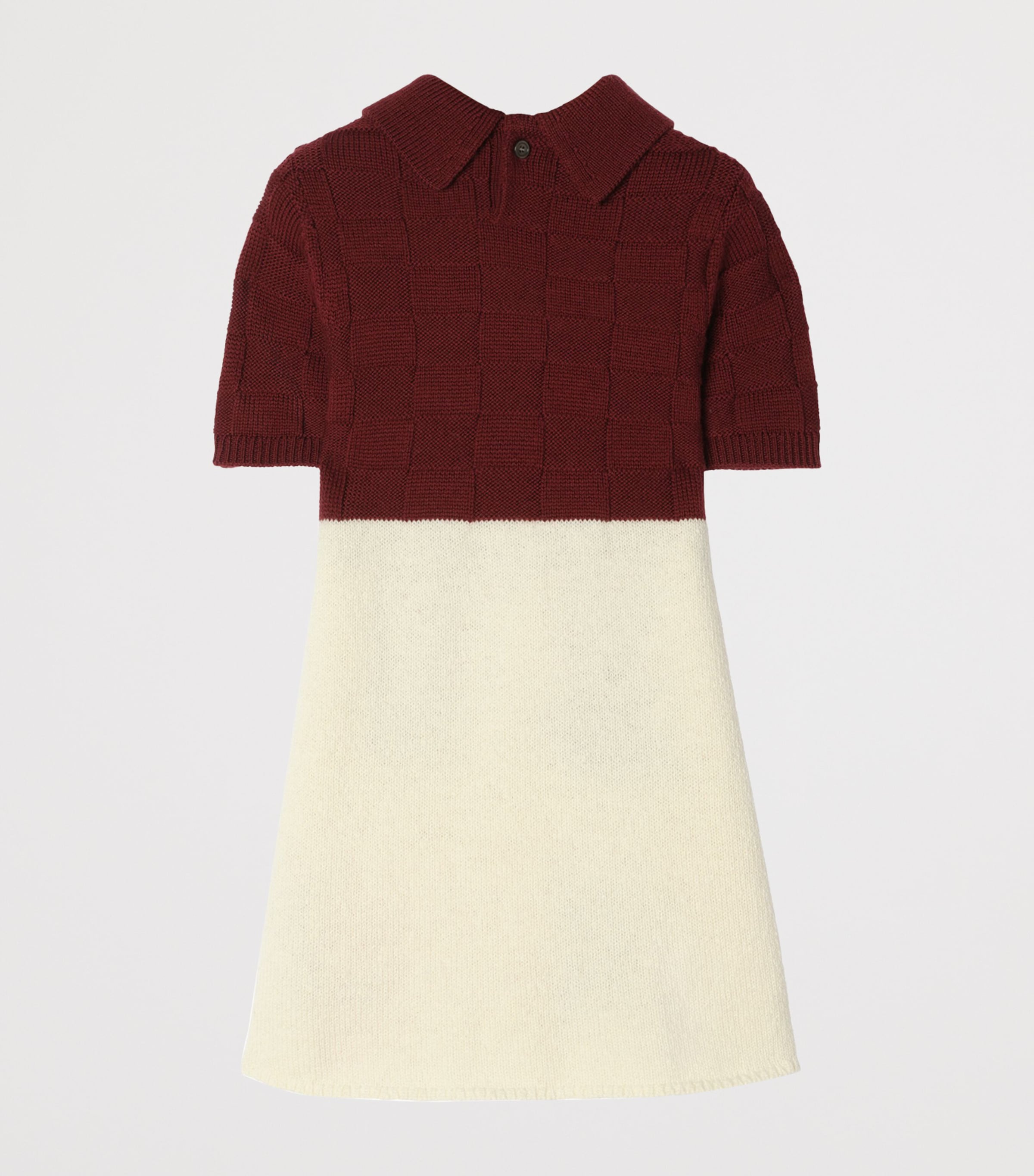 Burberry Kids Wool-Blend Townhouse Bear Dress (4-12 Years) Claret Red Image 2