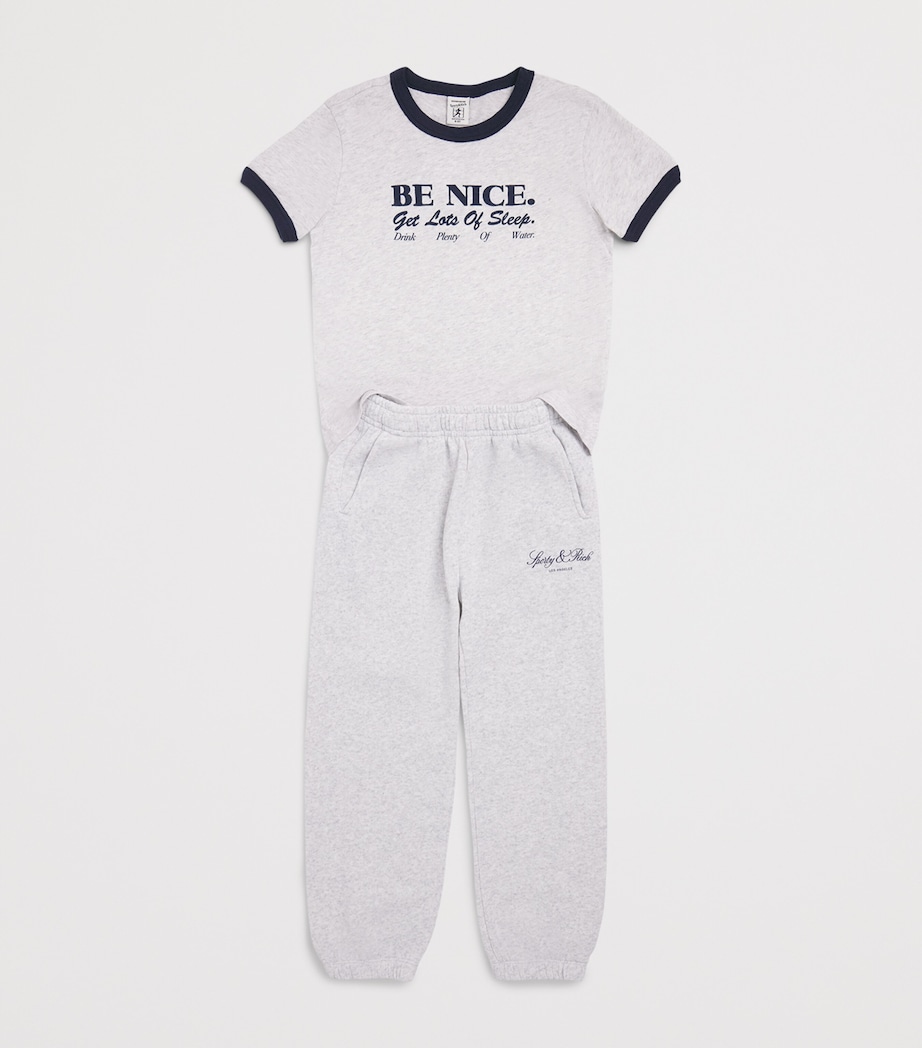 SPORTY & RICH KIDS Be Nice T-Shirt (2-14 Years) Heather Gry/drk Navy Image 3