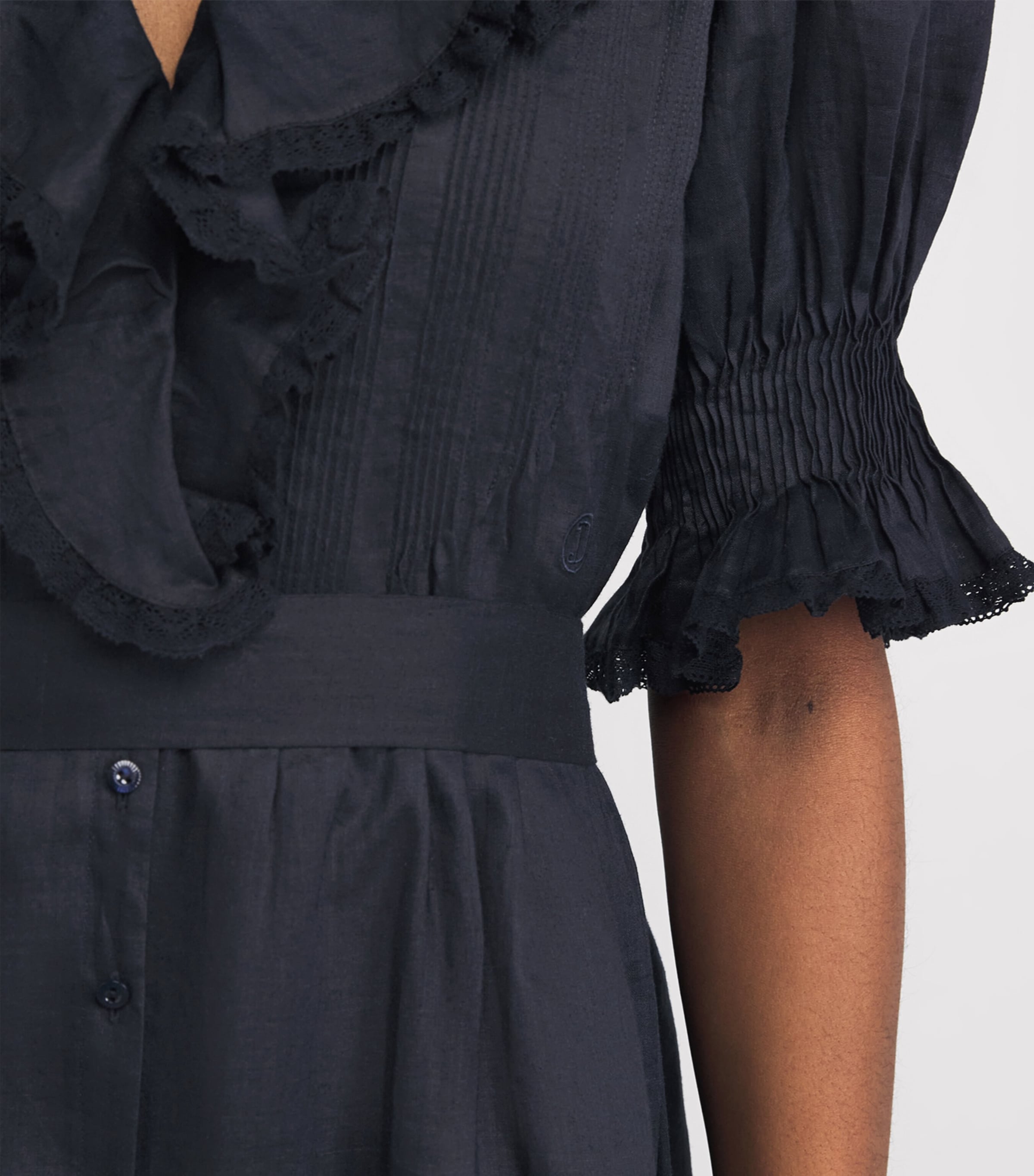 Ramie Harriette Midi Dress NIGHT SKY Image 4