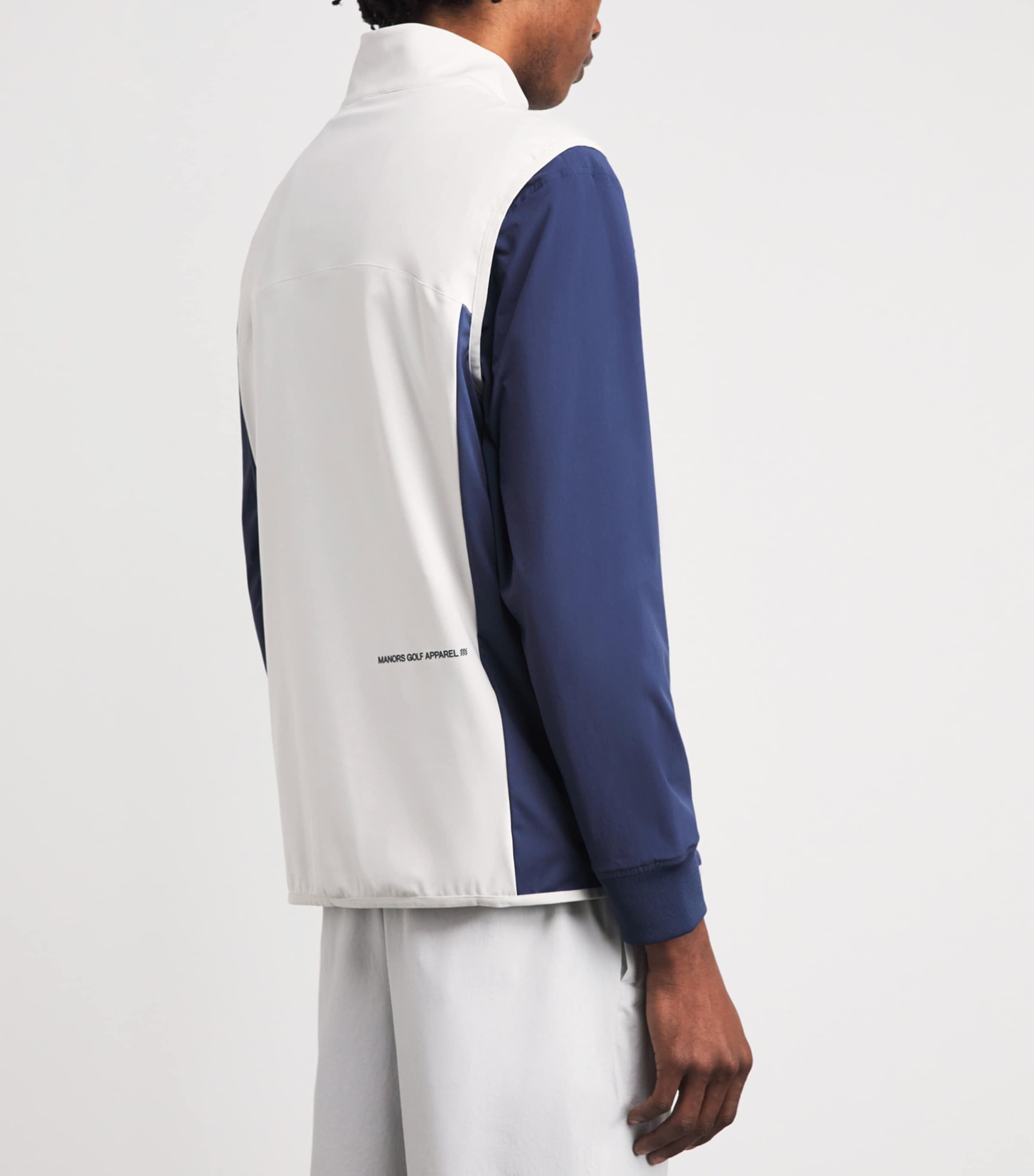 Manors Mens Tech Quarter-Zip Gilet Vapour Grey Image 5