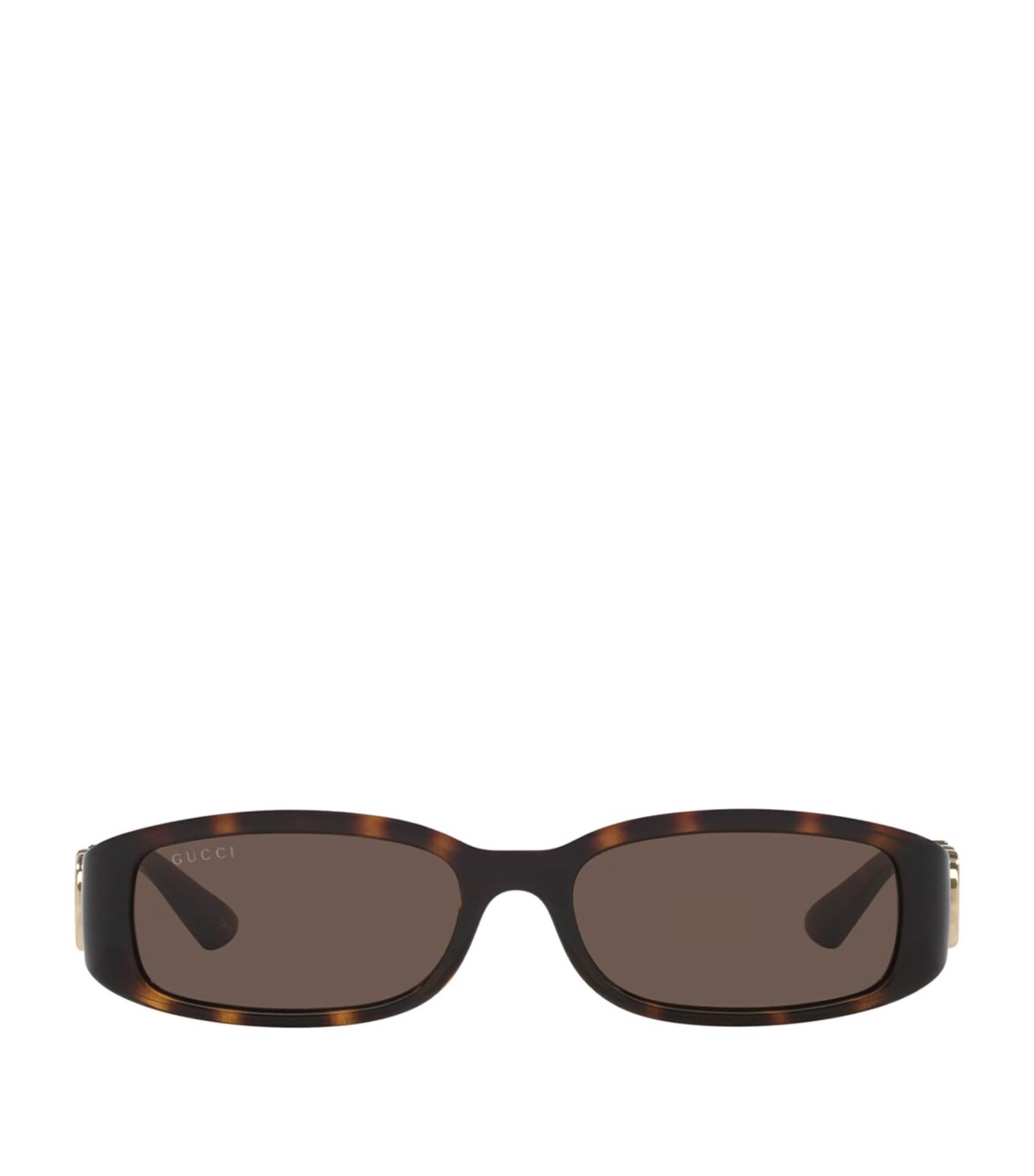 Gucci Eyewear Rectangle Frame Sunglasses In Brown