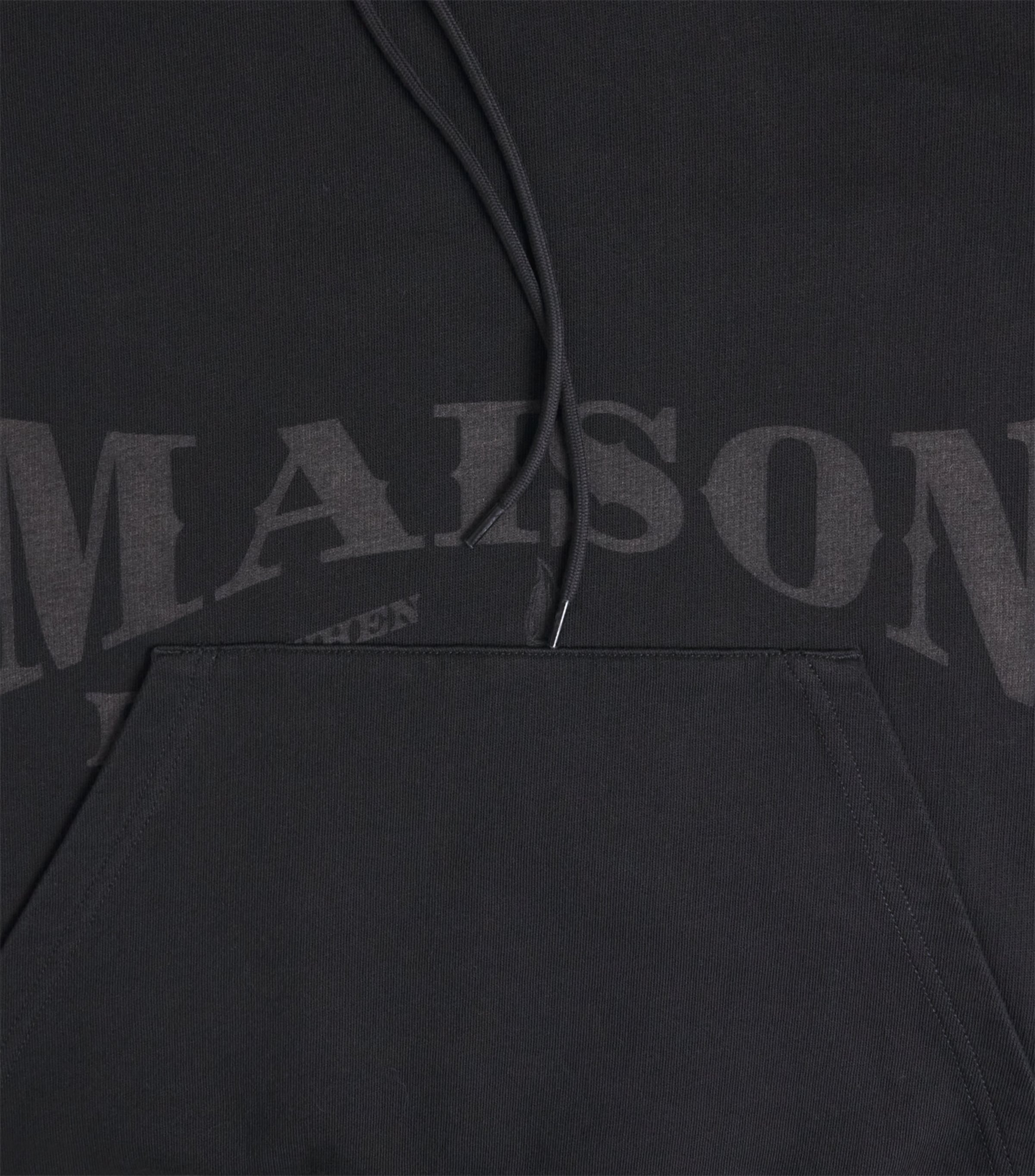 MM6 Maison Margiela Mens Oversized Logo Hoodie Black Image 6