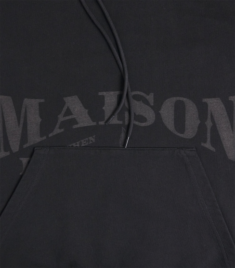 MM6 Maison Margiela Mens Oversized Logo Hoodie Black Image 6