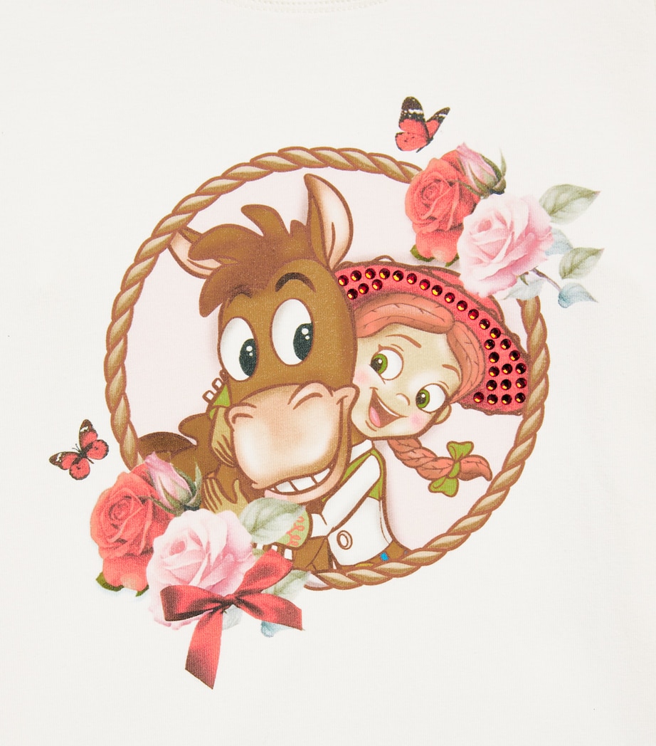 Monnalisa x Disney Stretch-Cotton Toy Story T-Shirt (2-10 Years) Panna Image 3