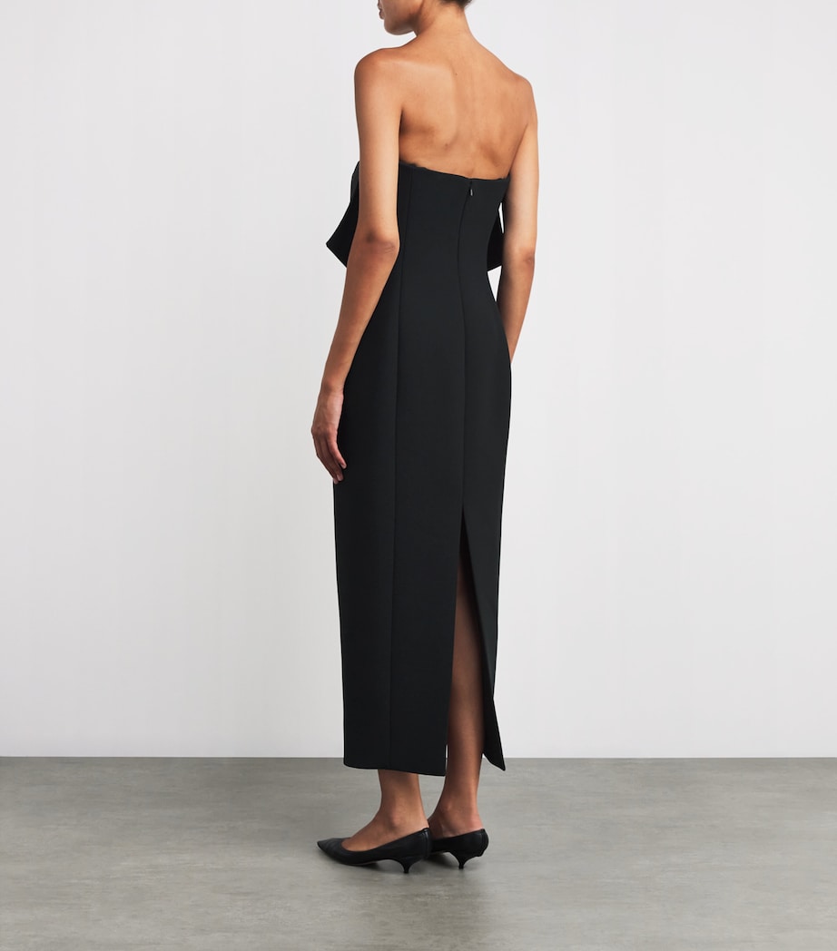 Crepe Cato Maxi Dress 200 BLACK Image 3