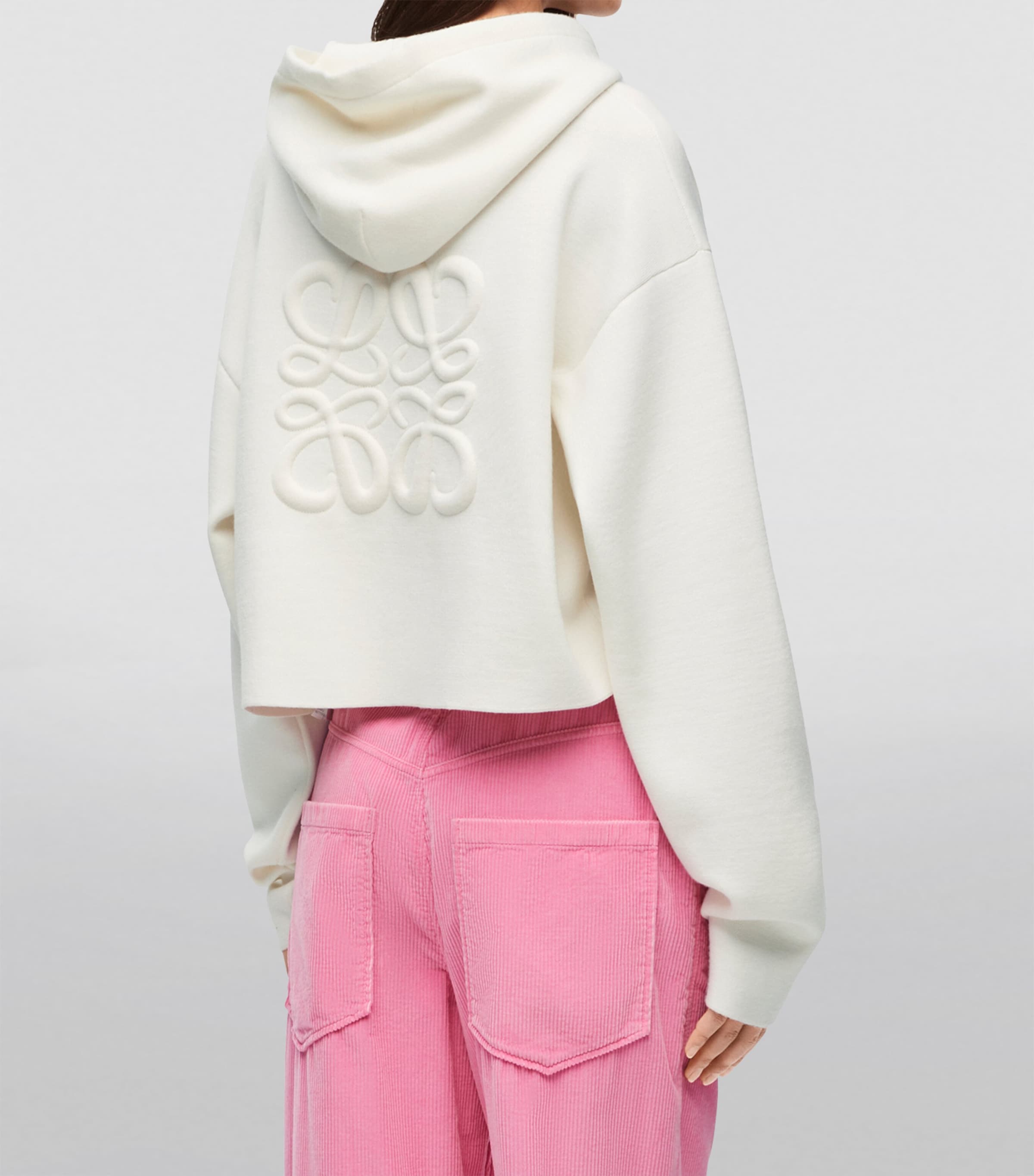 Anagram Zip-Up Hoodie WHITE Image 4