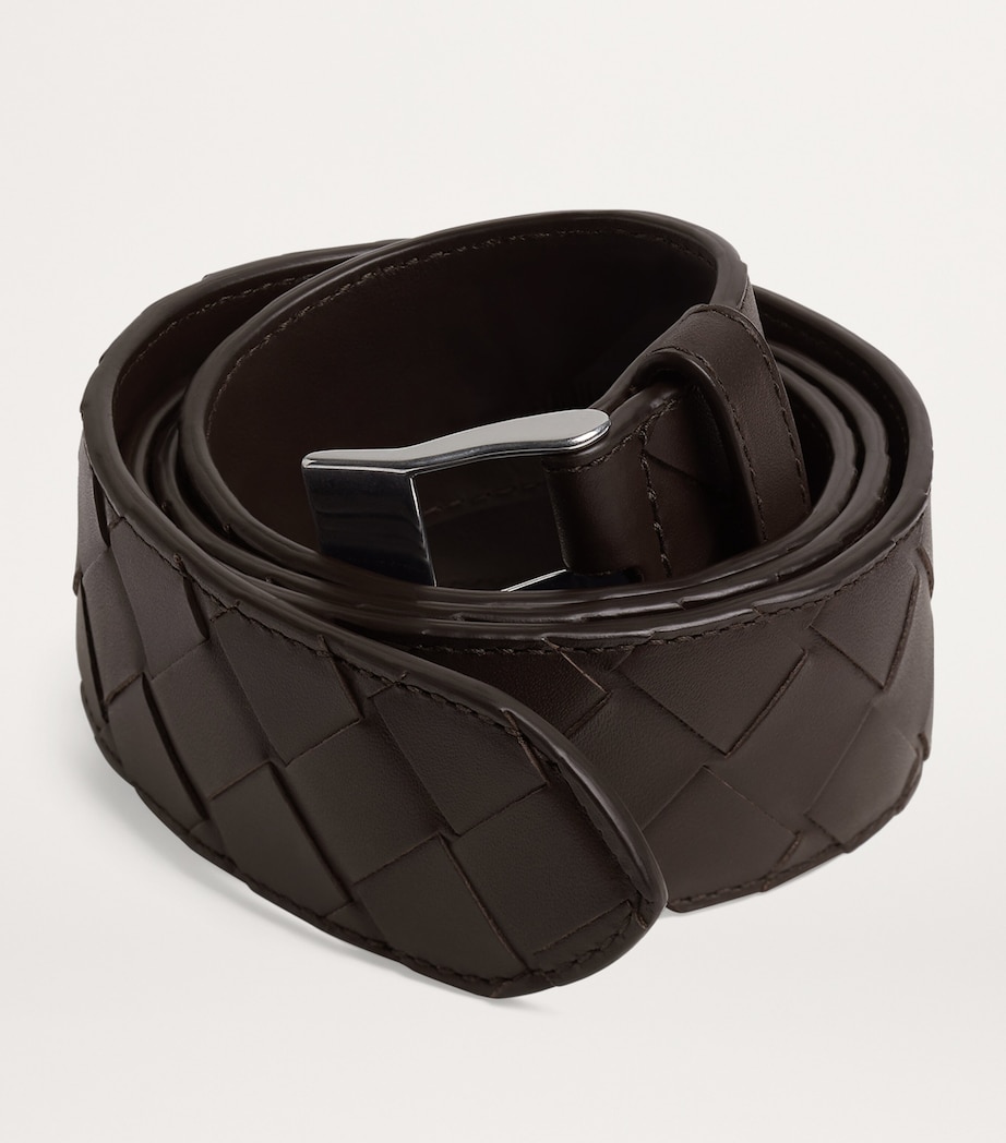 Leather Intrecciato Watch Buckle Belt 2145 Image 3
