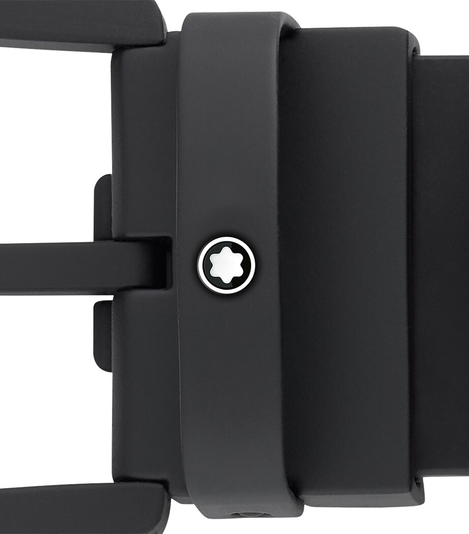 Montblanc Leather Horseshoe Belt Black Image 3