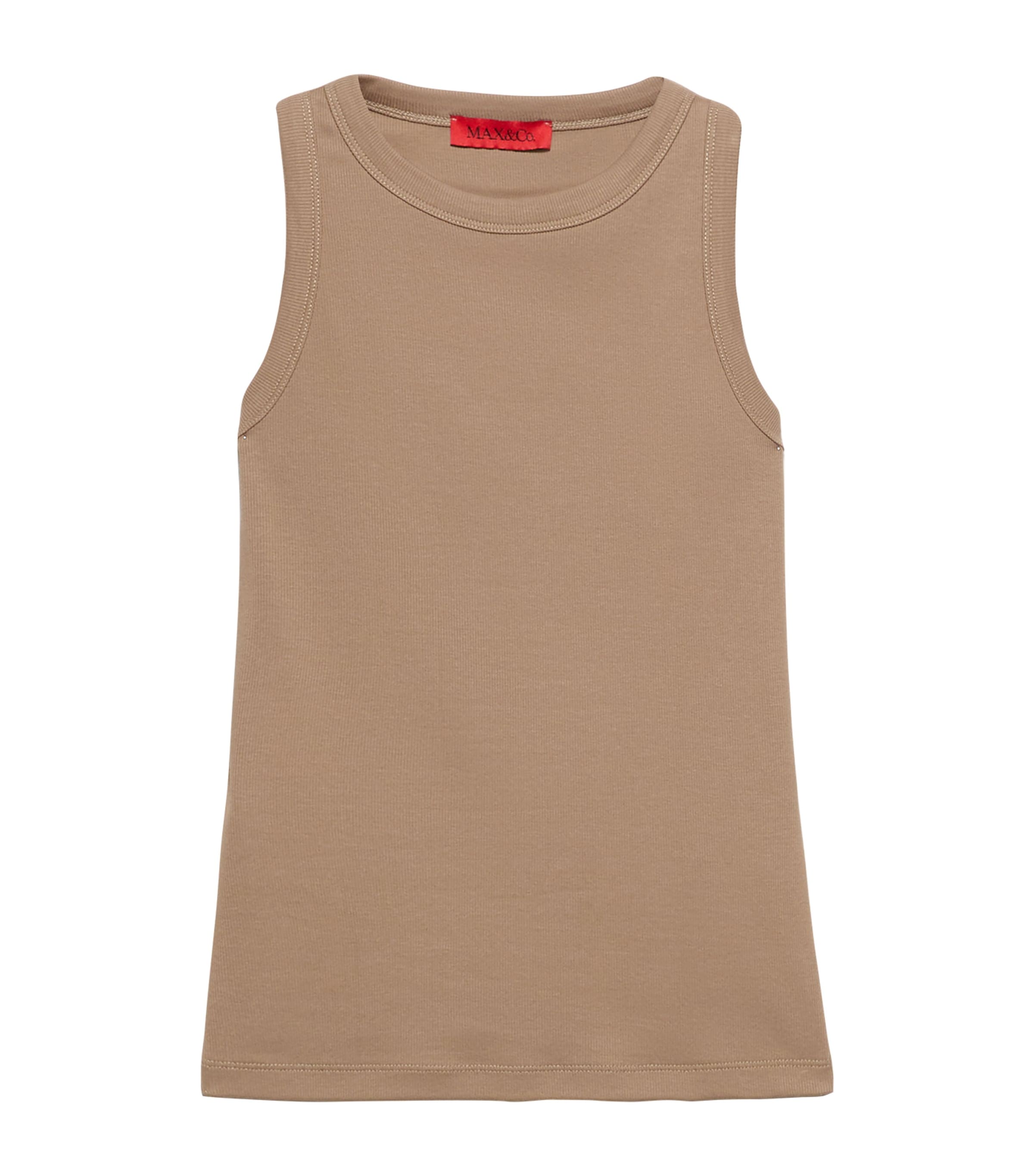 MAX&Co. Womens Stretch-Cotton Tank Top Mud Image 1