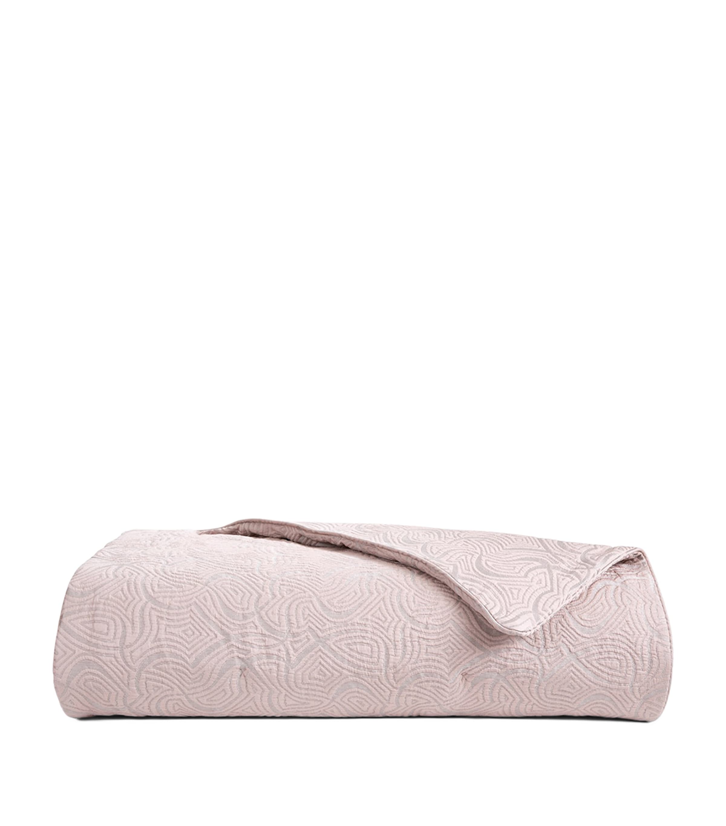 Yves Delorme Cotton Corolles Bed Runner In Pink