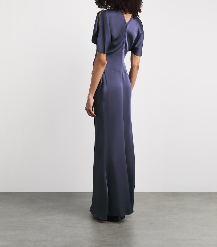 Victoria Beckham Womens Satin Isabella Gown Eclipse Image 4