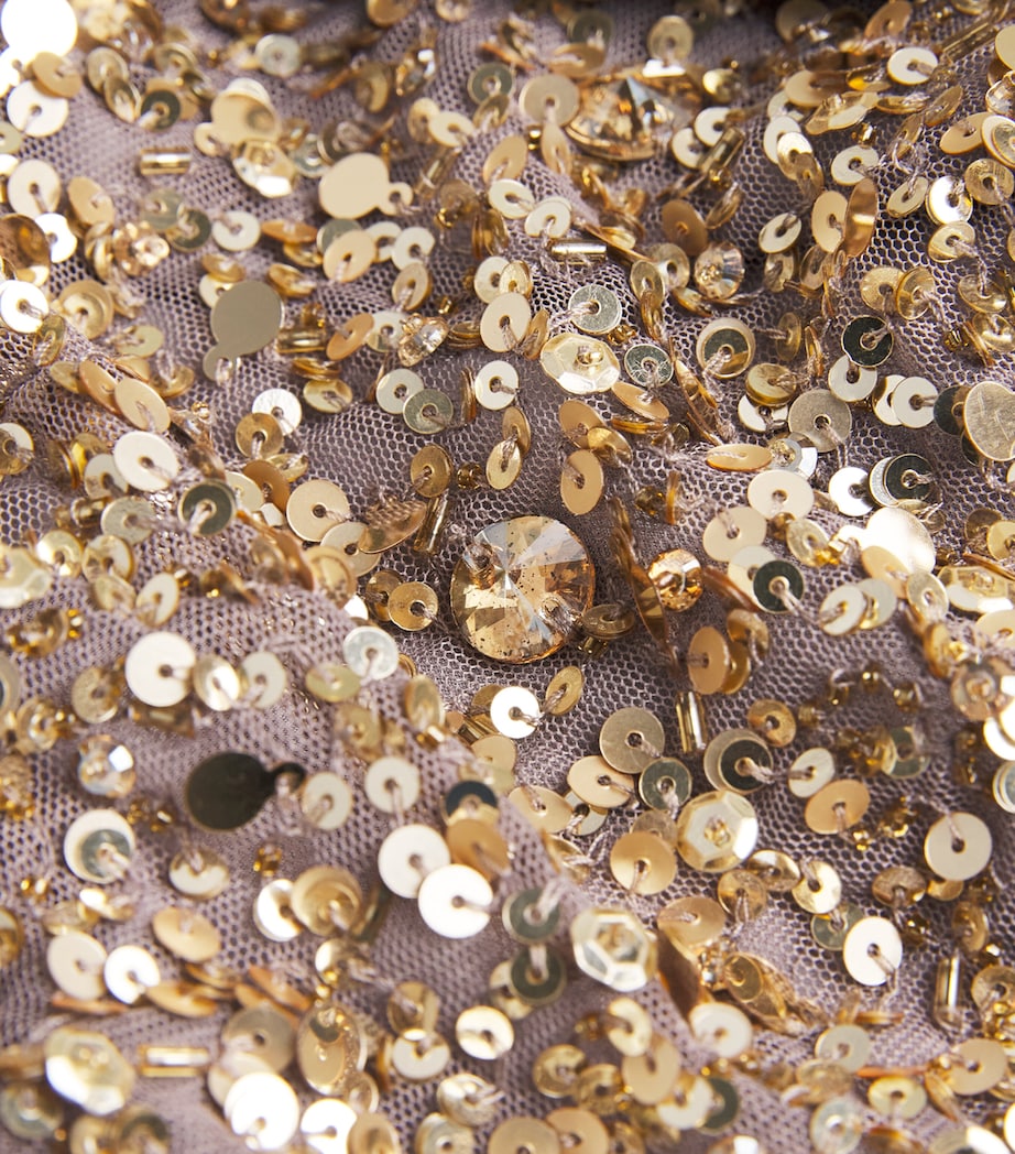 Sequinned Marie Maxi Dress 2119 GRANTE GLD BDNG Image 5