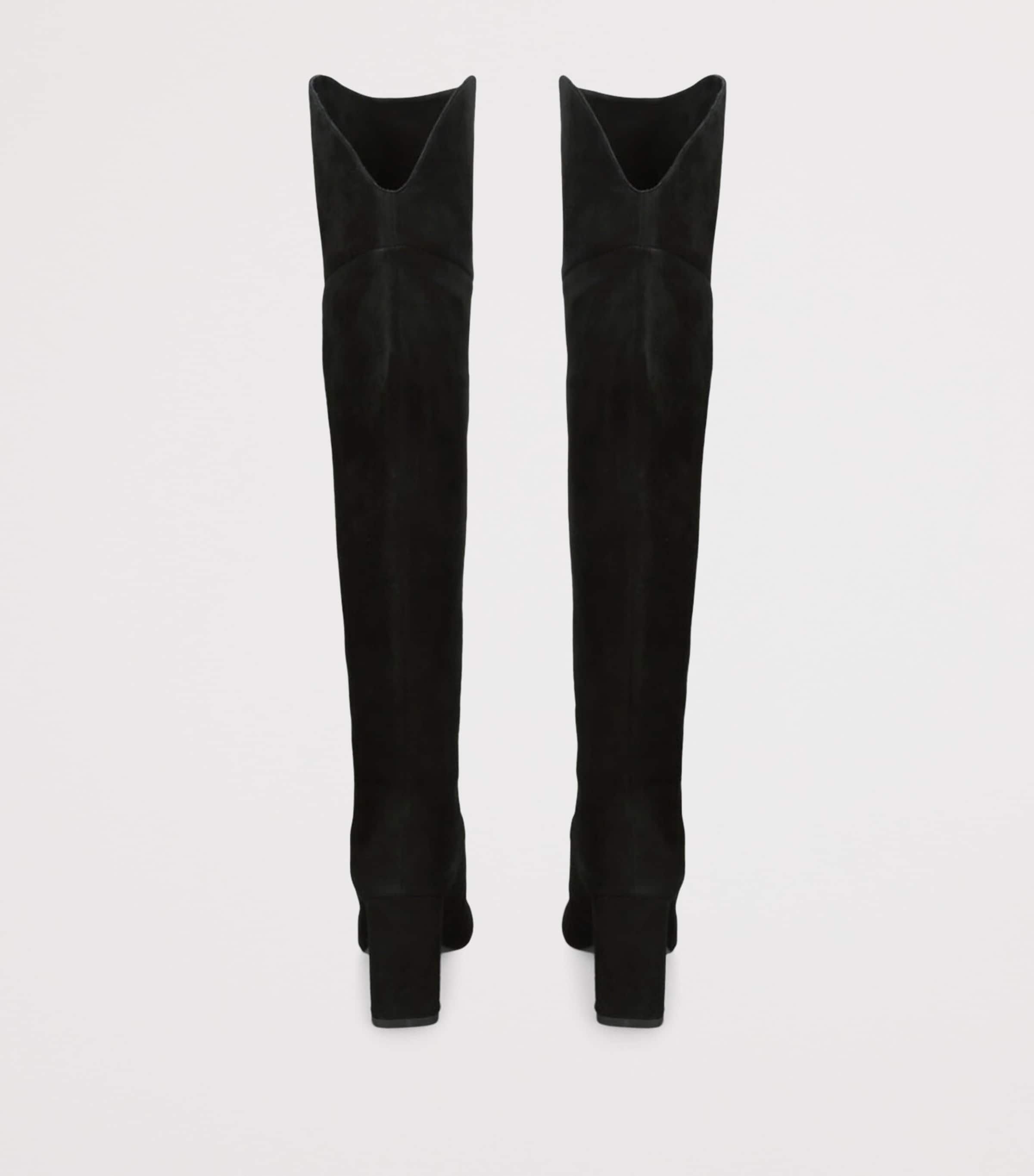 Suede Babette Tubo Over-The-Knee Boots 85 BLACK Image 2