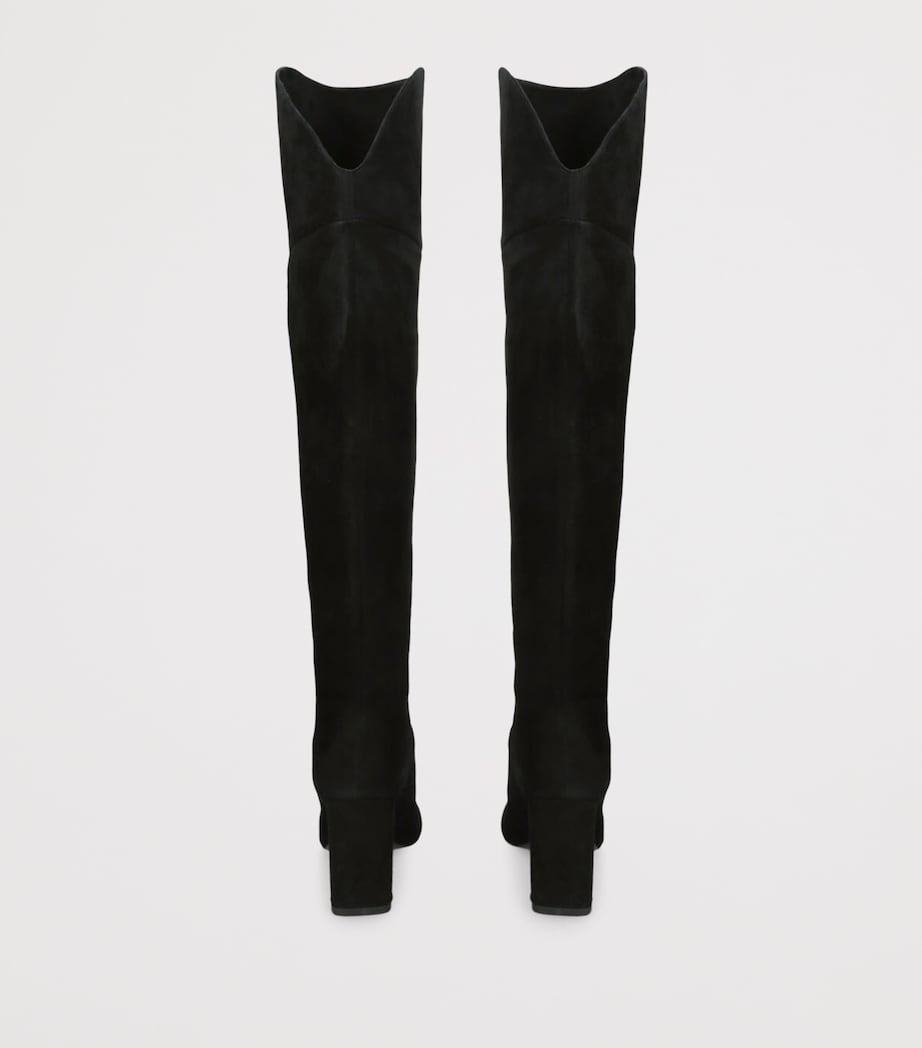 Suede Babette Tubo Over-The-Knee Boots 85 BLACK Image 2