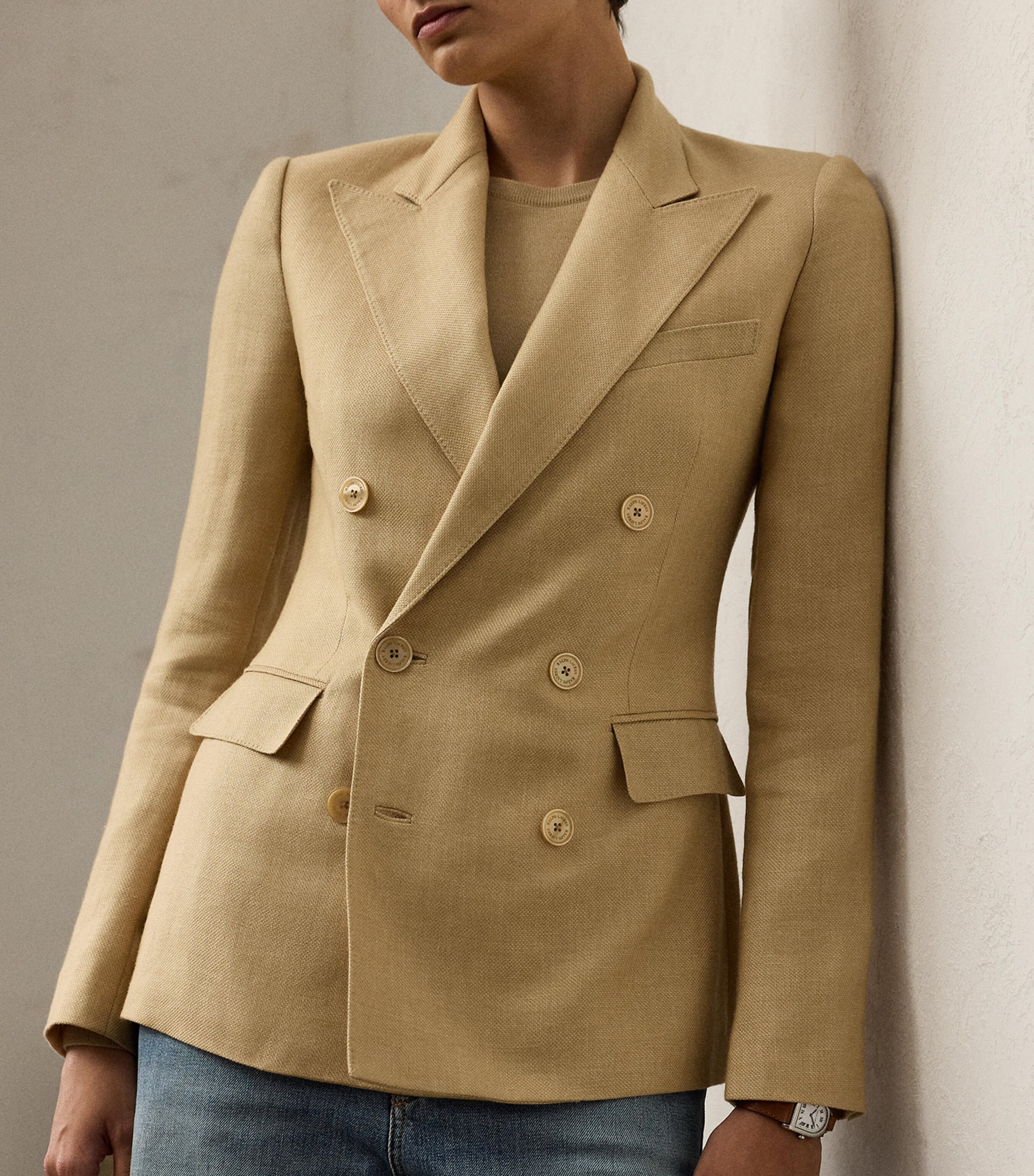 Cashmere-Linen Camden Jacket LIGHT SAND Image 4