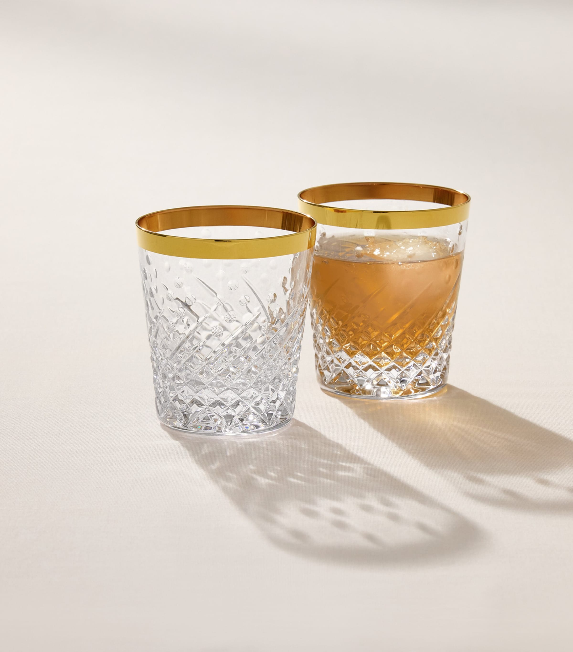 Waterford Set of 2 Gilded Crystal Celebrations Tumblers (340ml) Clear Image 2