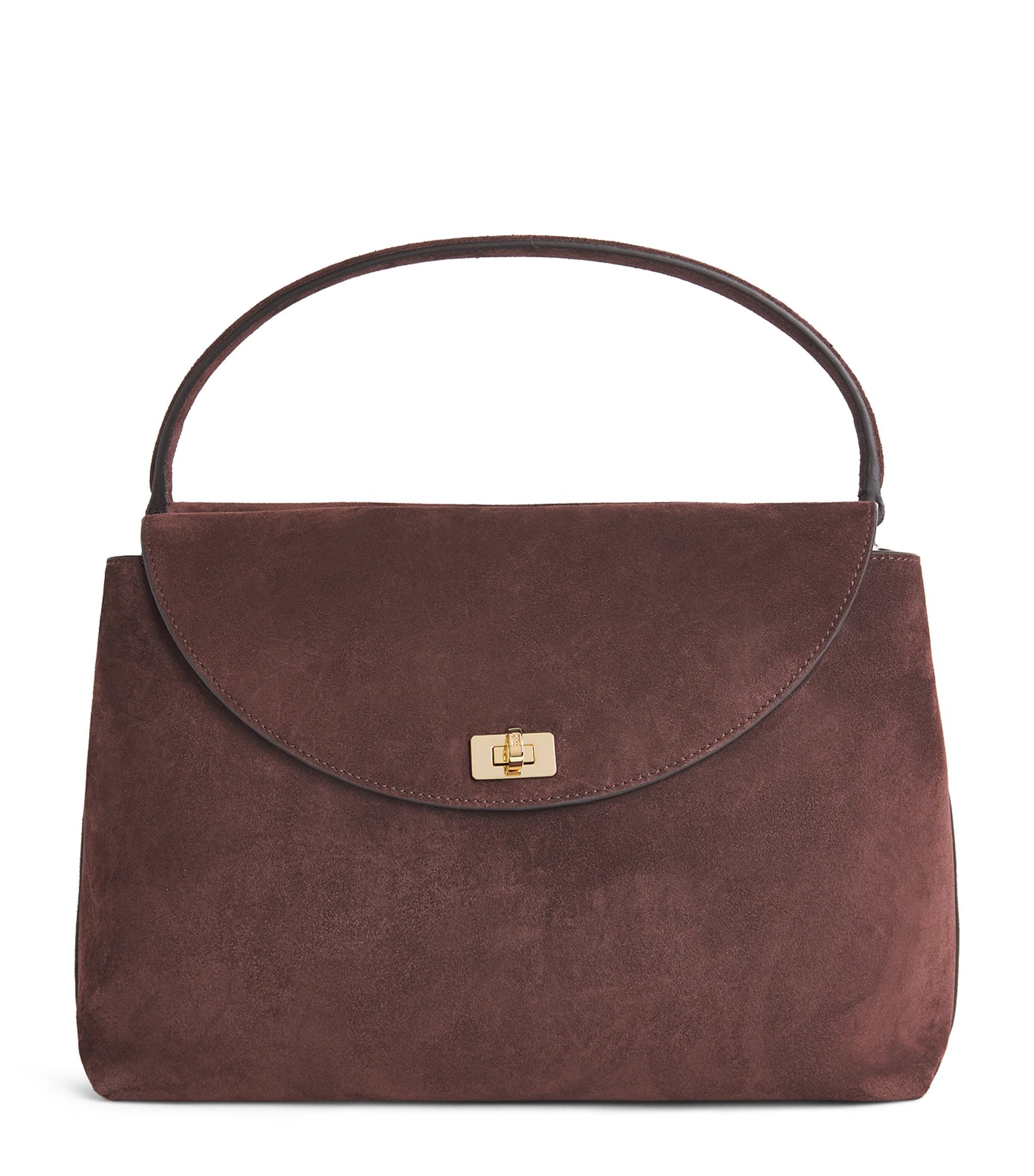 Sandro Paris Suede Le Grand Bazaar Top-Handle Bag Brown Image 1