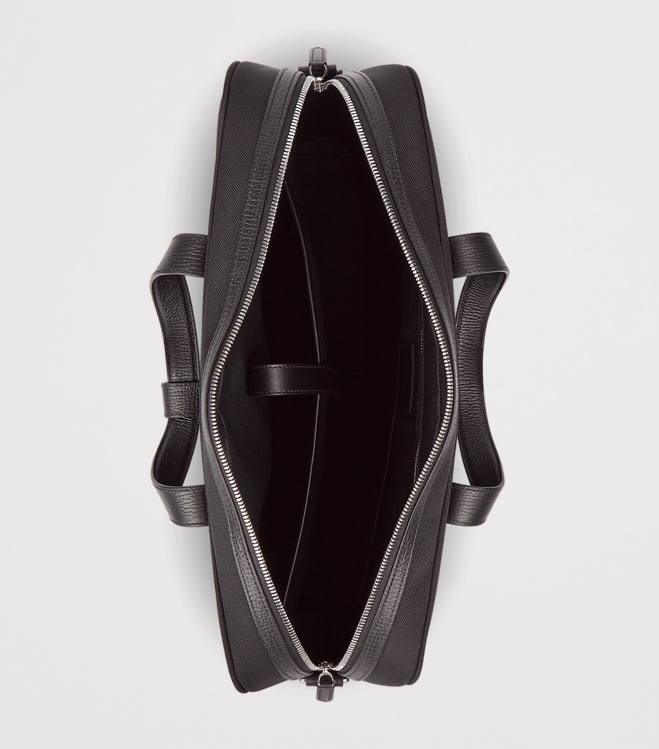 Smythson Slim Canvas Norton Briefcase Black Image 5