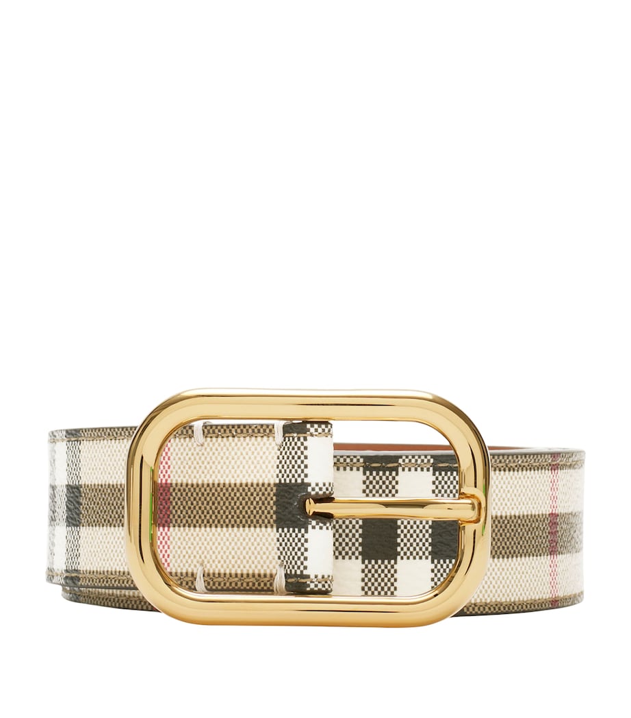 Burberry Check Belt Archive Beige / Gold Image 1