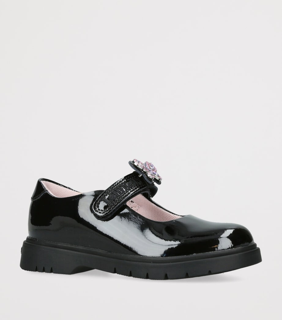 Patent Melody 3 School Shoes BLACK Image 3