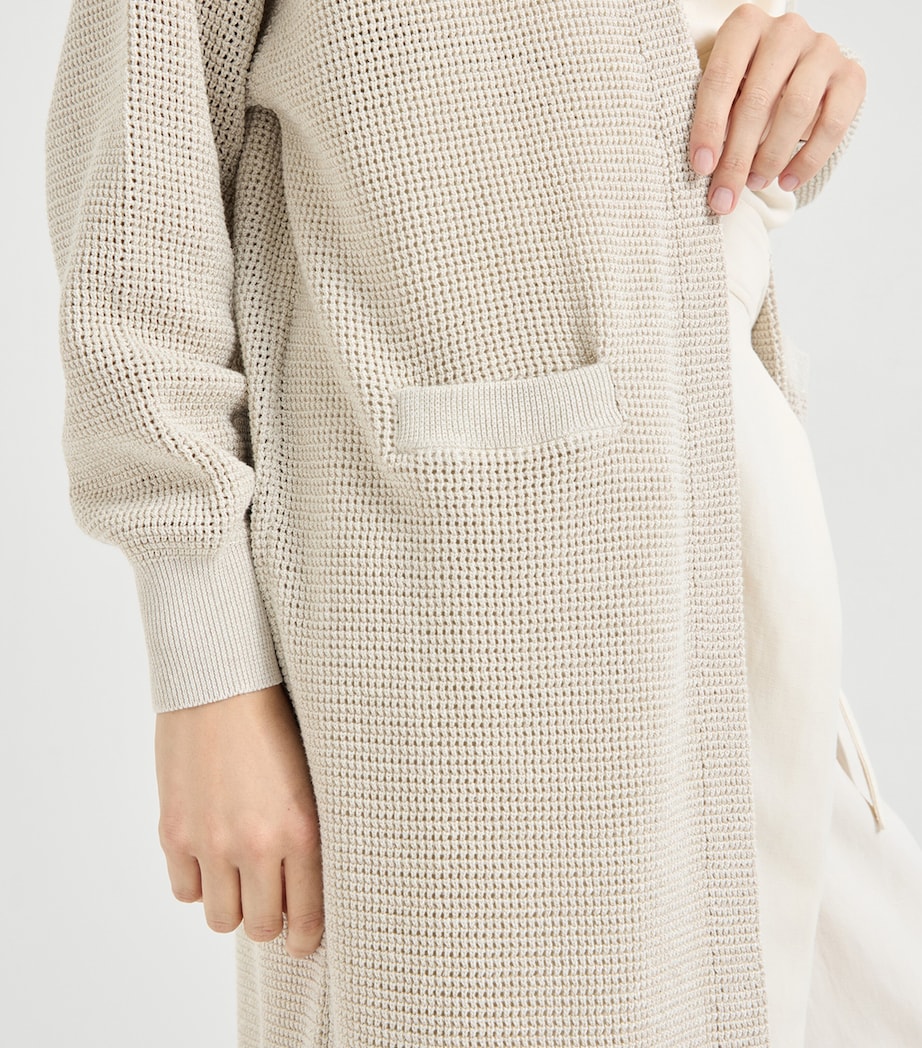 Cotton-Blend Knitted Long Cardigan CY948 Image 6