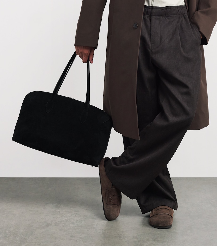 Suede Mule Loafers 880-DARK BROWN Image 2